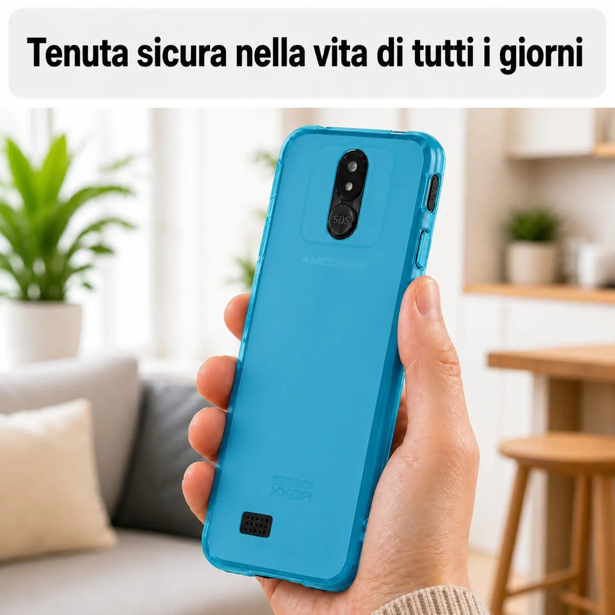 caseroxx TPU cover Brondi Amico Vero 4G azzurra antishock