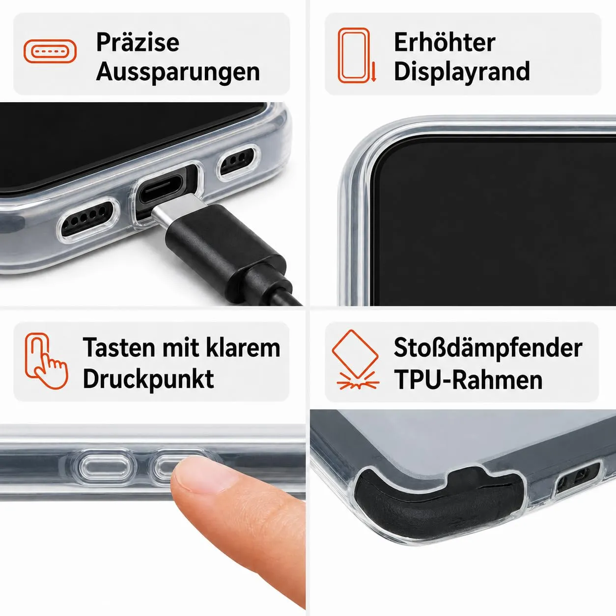 caseroxx Core-M6 cover TPU trasparente antiscivolo