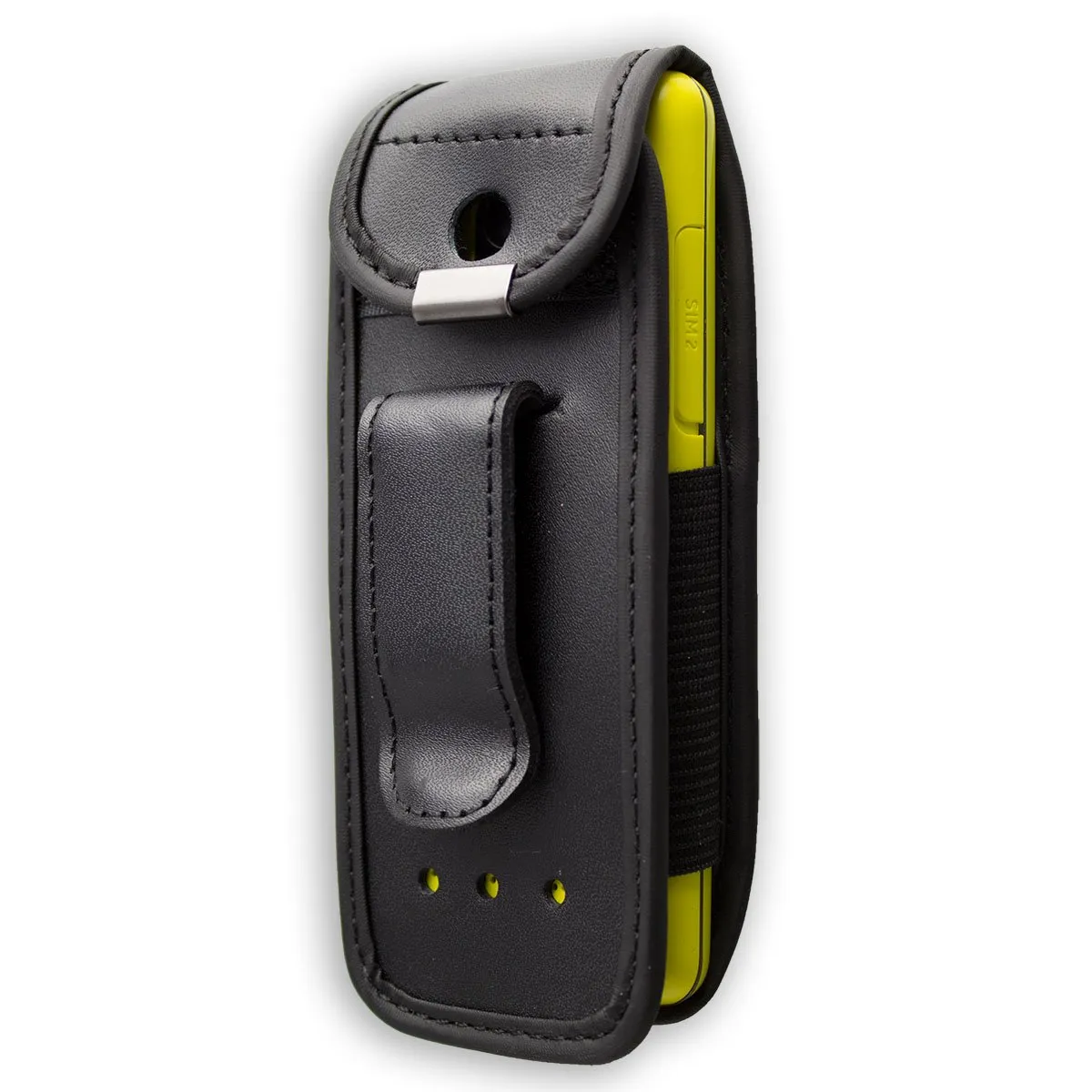 caseroxx Nokia 206 Borsello pelle nero da cintura