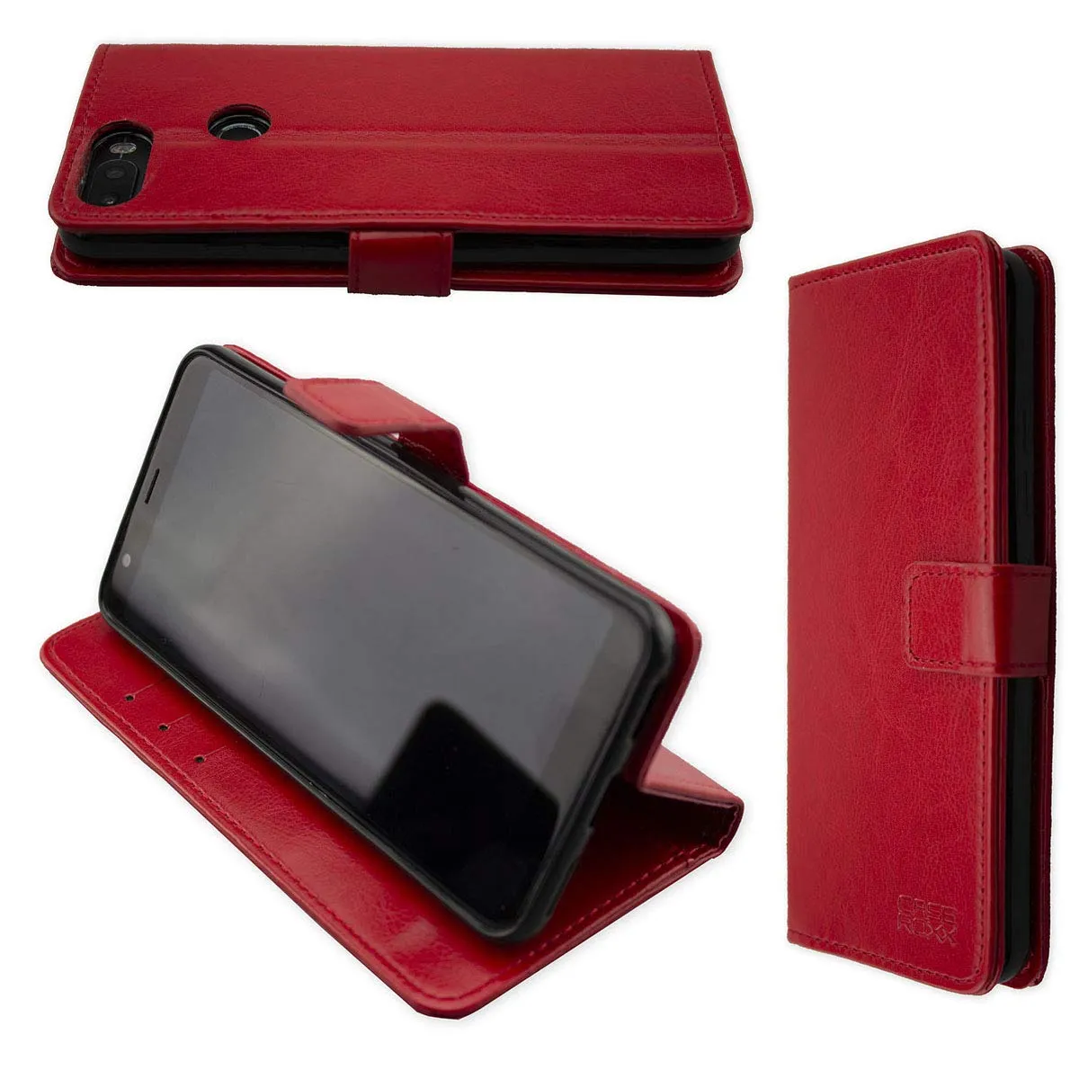 caseroxx GS370 Bookstyle cover libro rossa carte