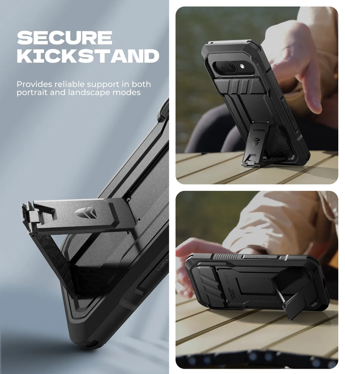 Dexnor Pixel 9A Cover custodia nera rugged