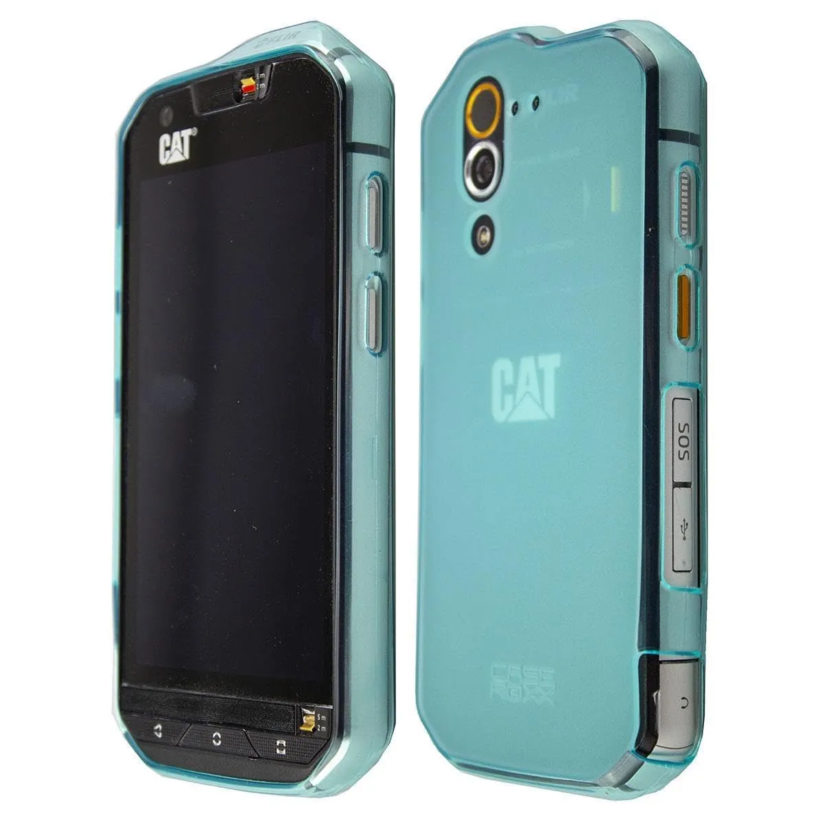 caseroxx per Cat S60 cover TPU azzurro chiaro antiurto