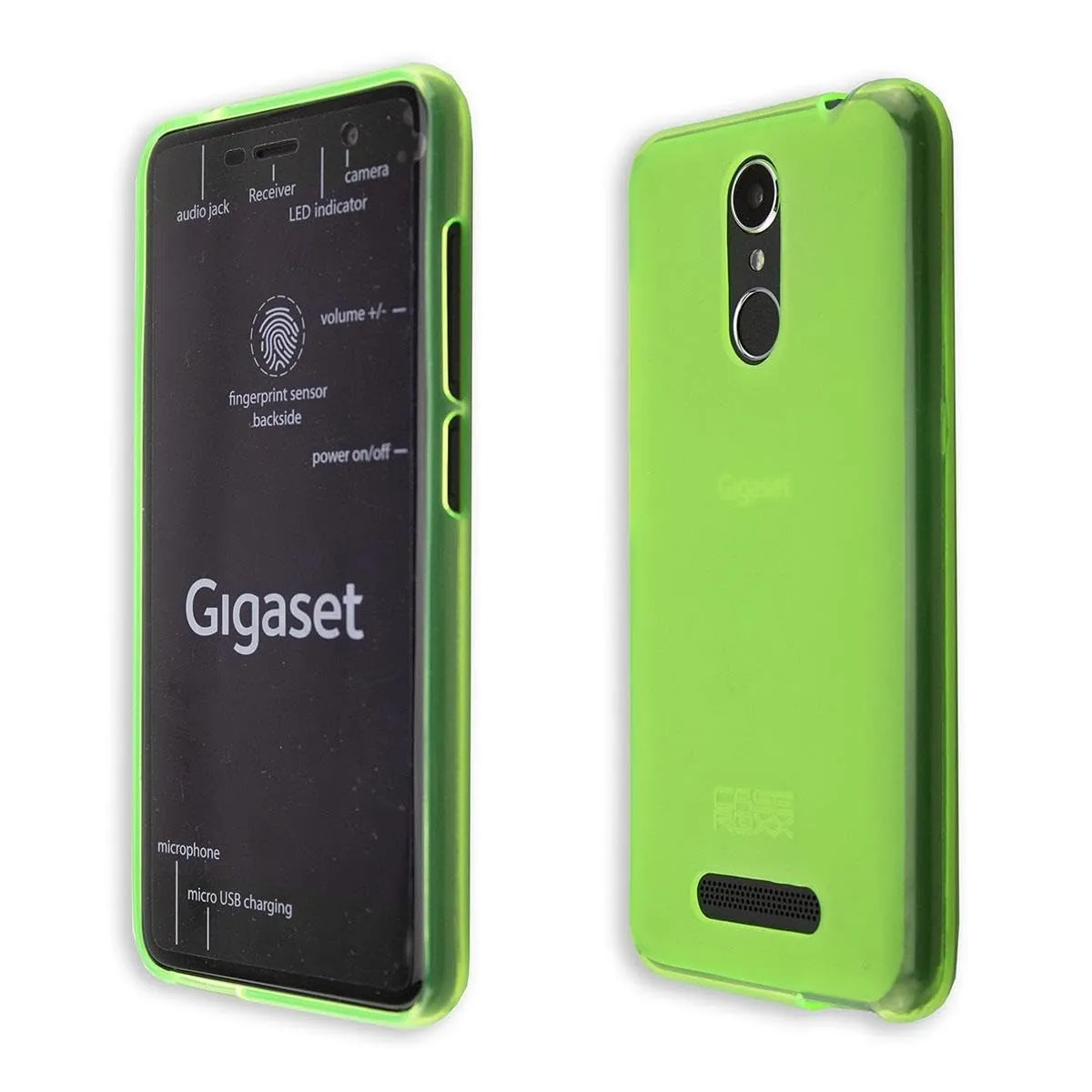 caseroxx TPU custodia Gigaset GS160 GS170 verde antiurto