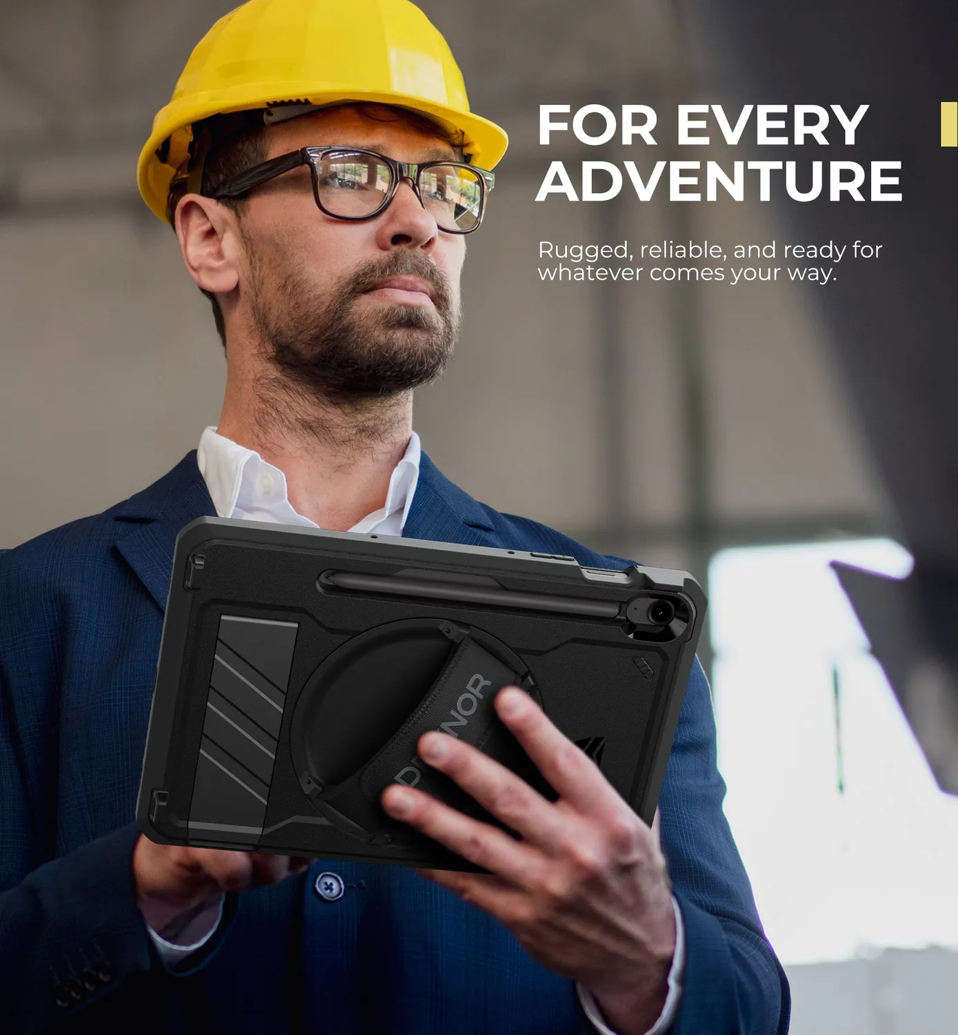 Dexnor Galaxy Tab S10 FE custodia tablet nera girevole