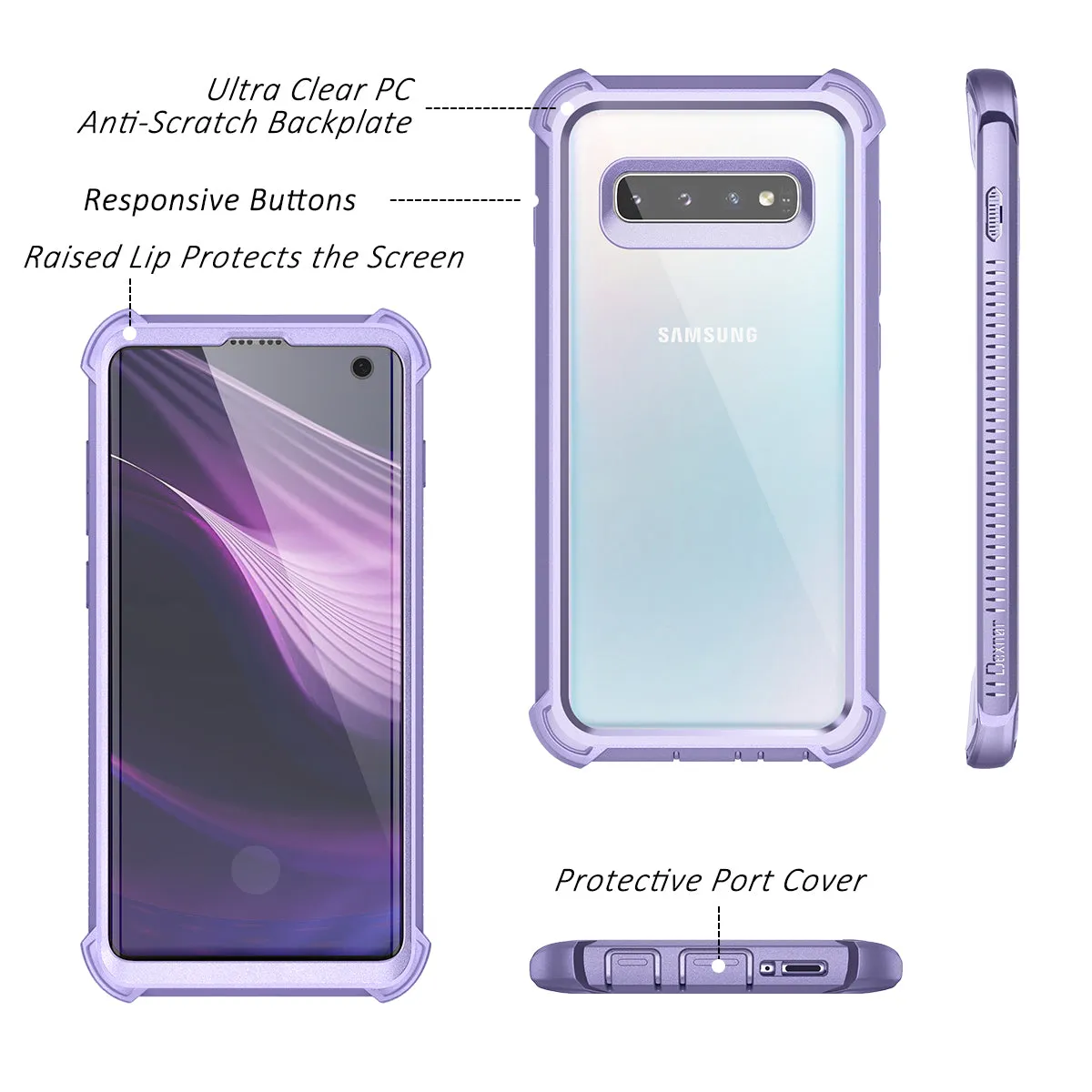Dexnor Cover Samsung Galaxy S10 6.1 Viola con Pellicola
