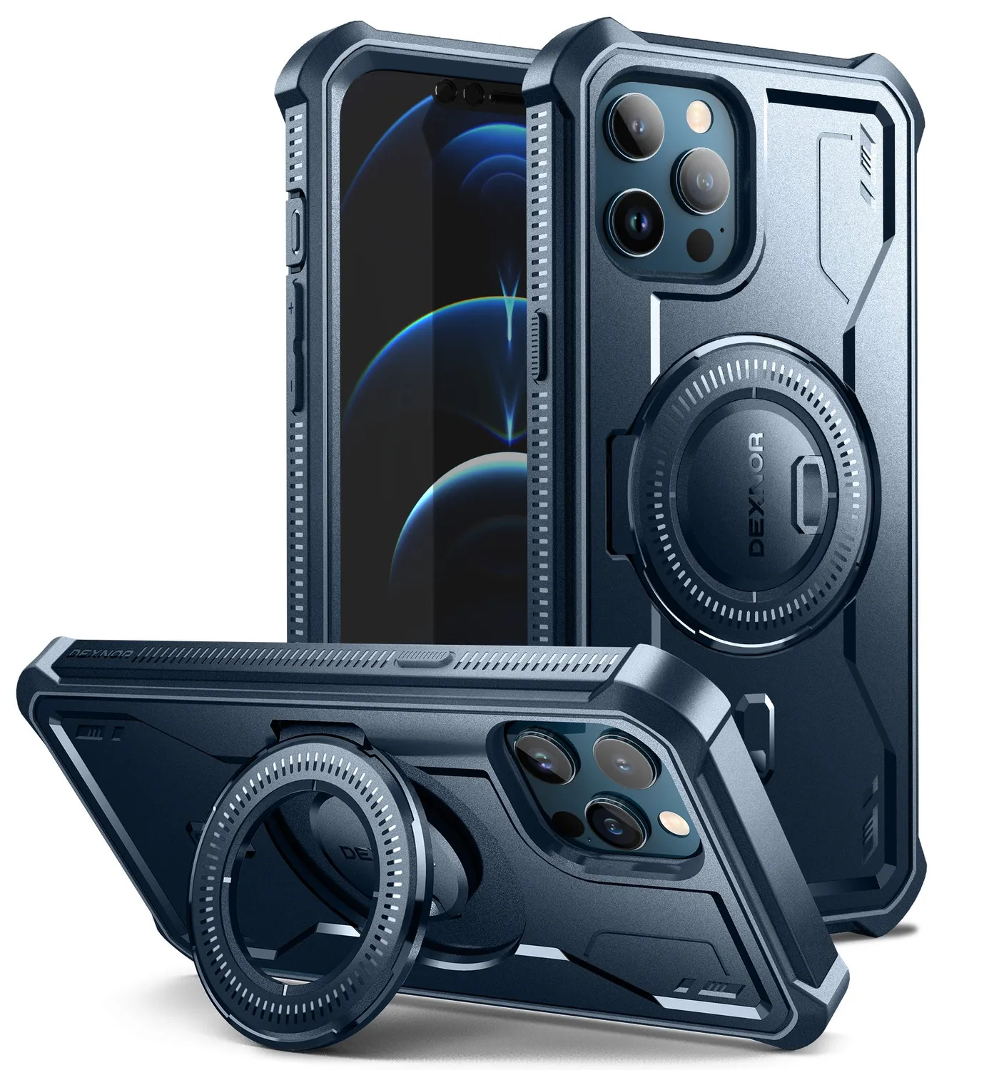 Dexnor Cover iPhone 12 Pro Max Nera MagSafe con Stand