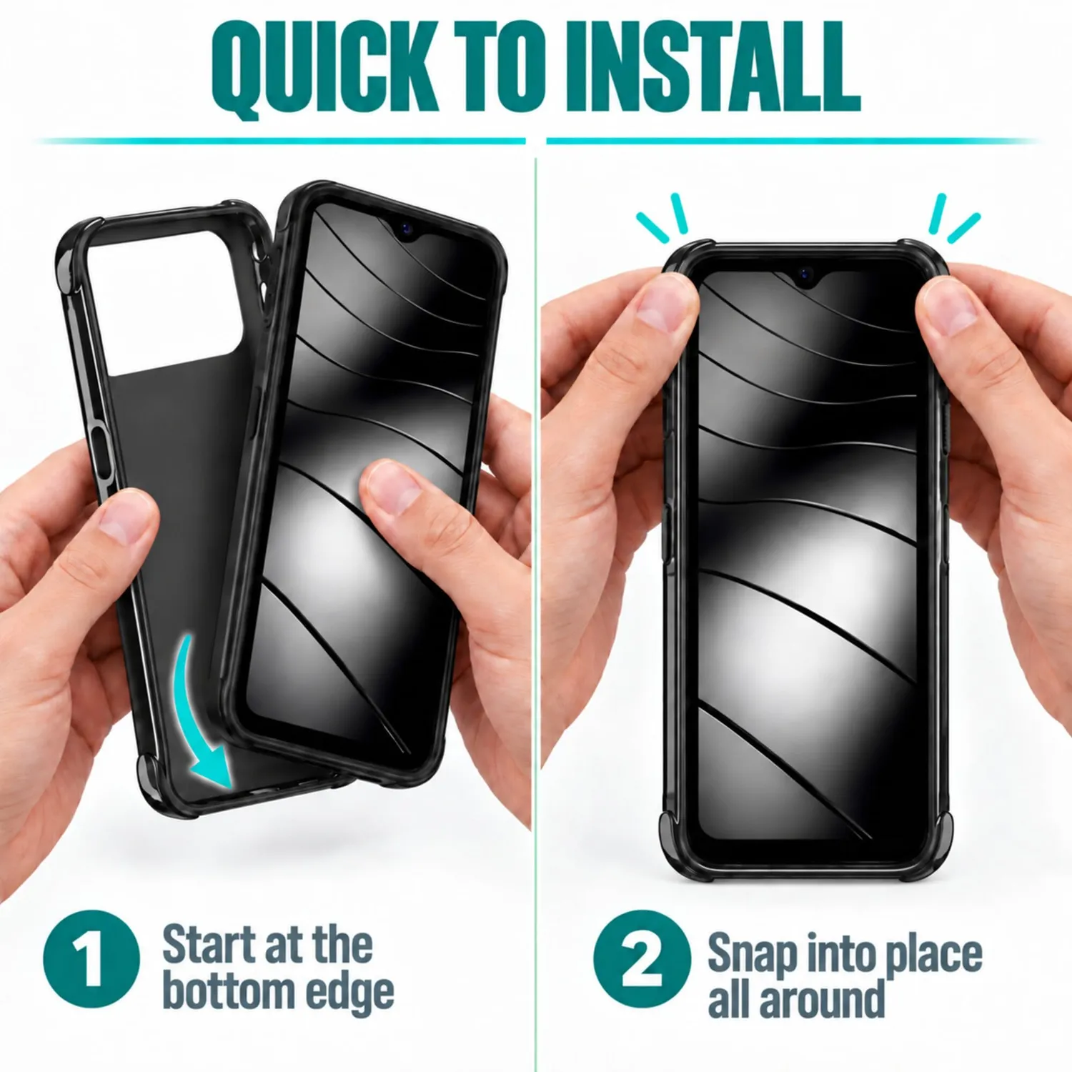 caseroxx TPU custodia Gigaset GX30 nero antiurto