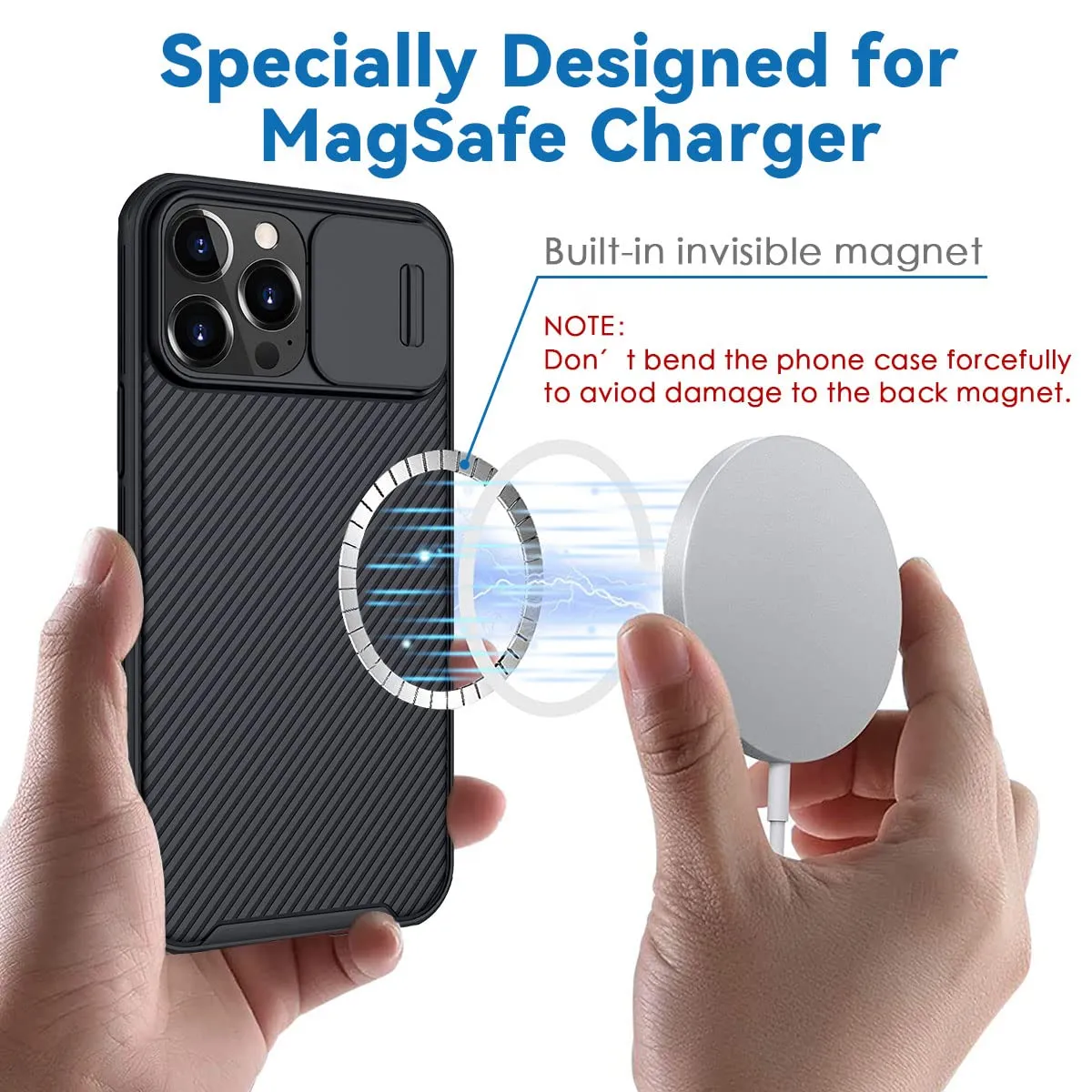 CloudValley iPhone 13 Pro Max custodia nera magnetica