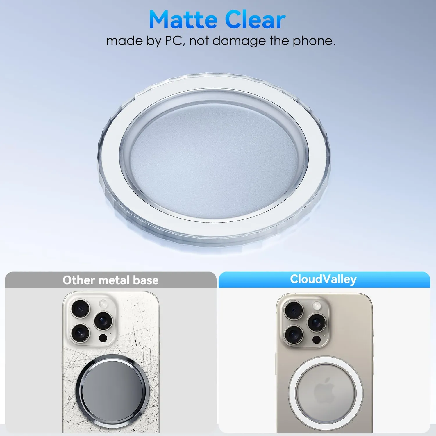 CloudValley Base Magnetica MagSafe Trasparente Opaca