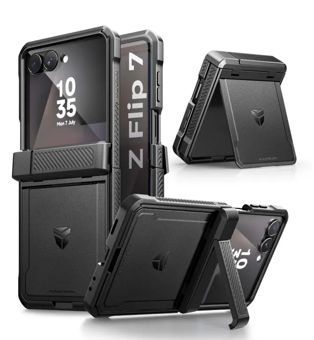 Dexnor Galaxy Z Flip 7 cover nera anturto cerniera