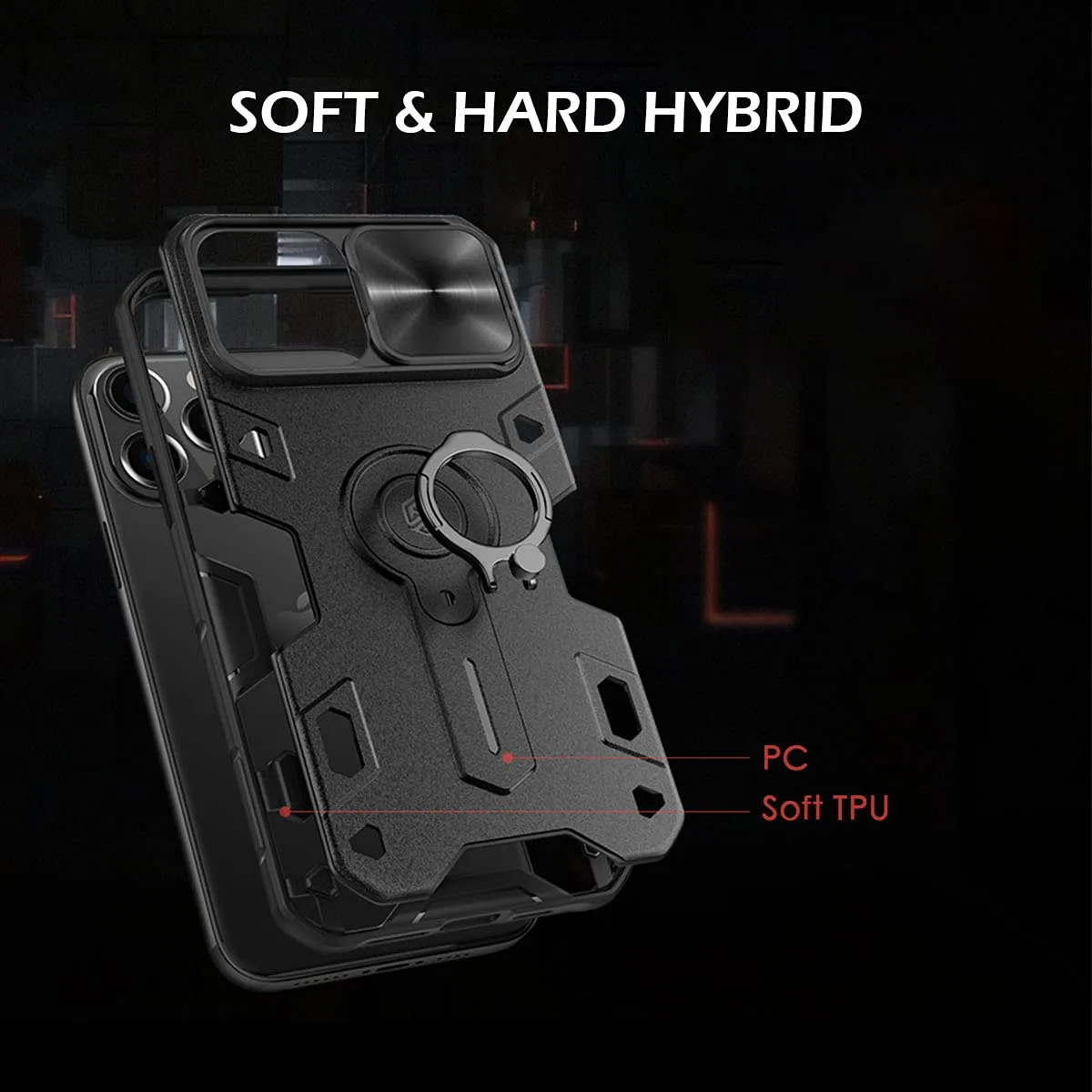 CloudValley Cover iPhone 13 Pro 6.1 Cover Nero Antischock
