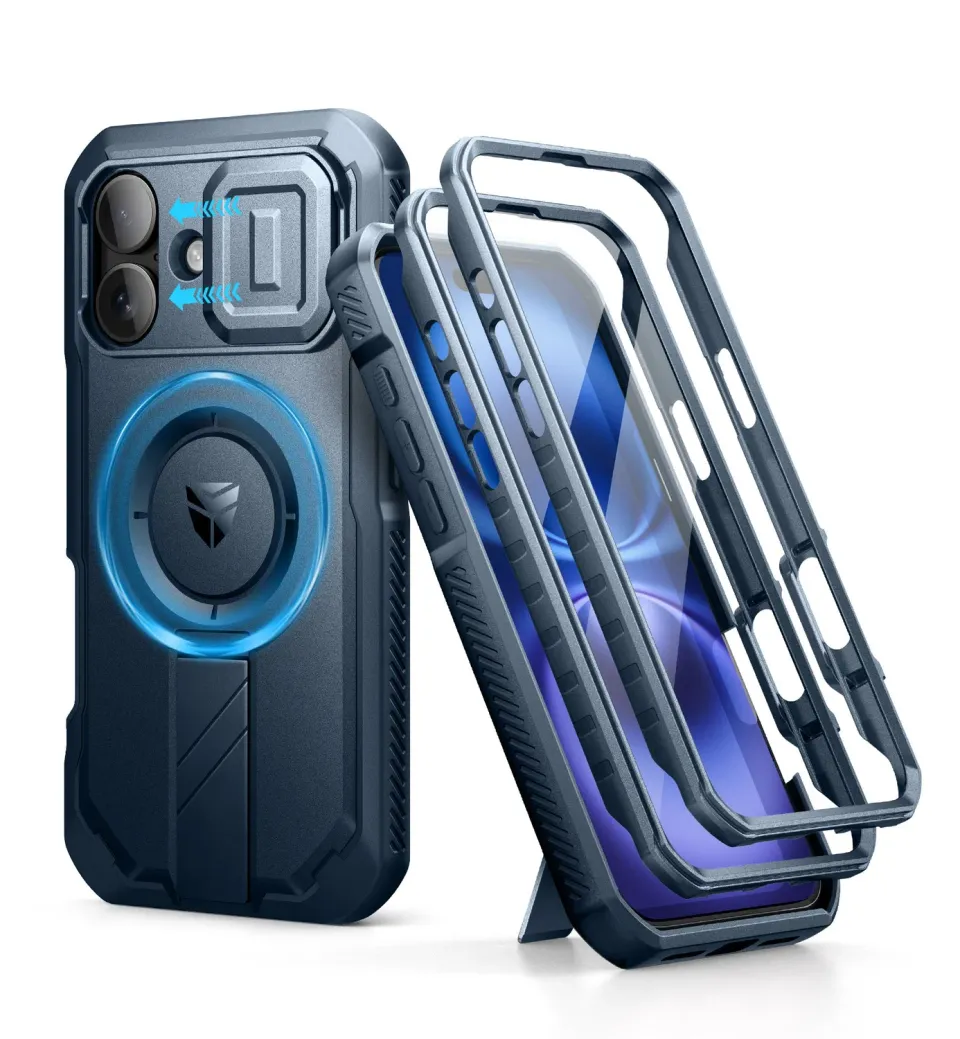 Dexnor iPhone 16 custodia MagSafe blu antishock