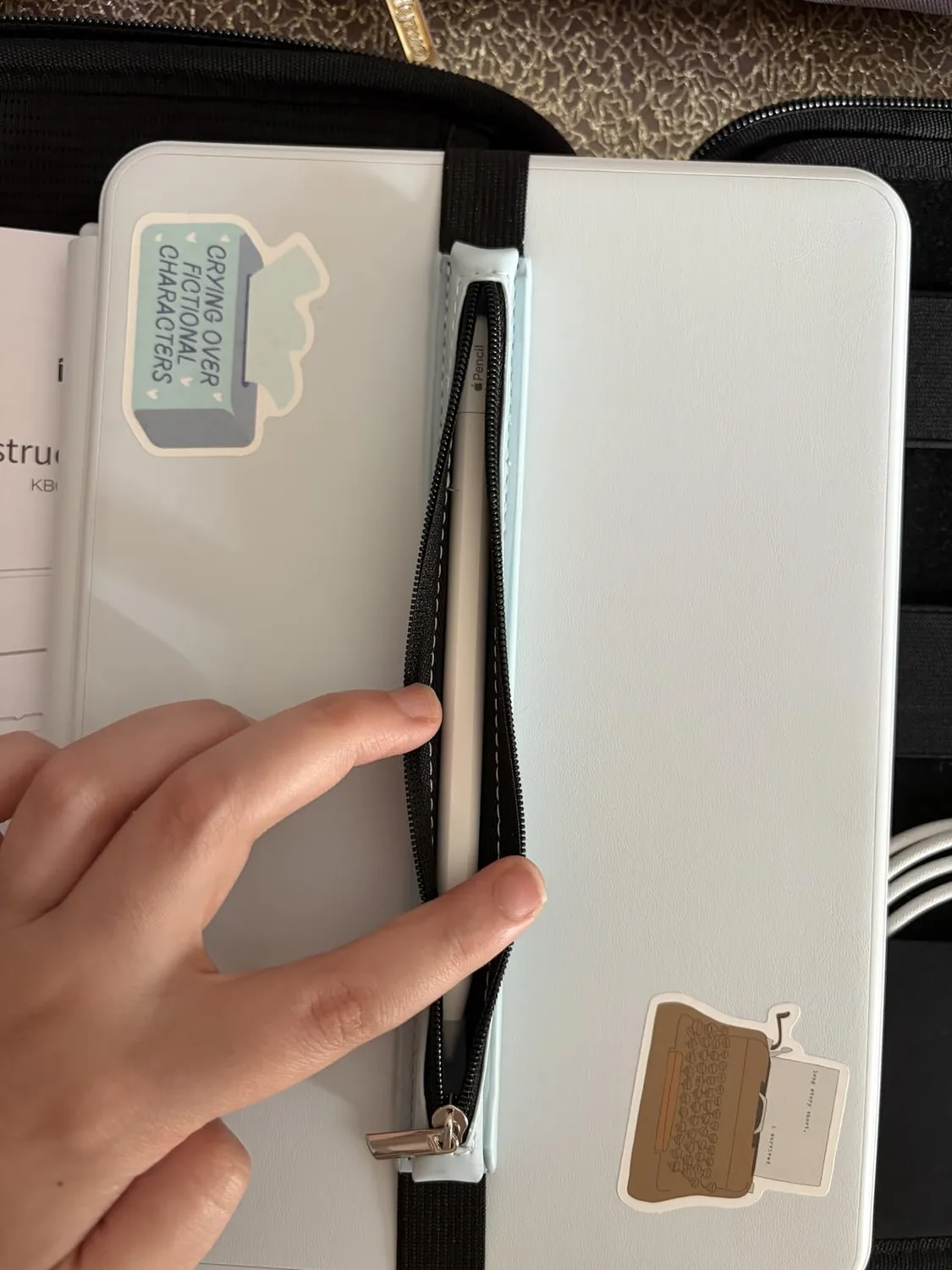 MoKo Cover Apple Pencil Pro/USB-C/1ª/2ª Gen Nero con elastico