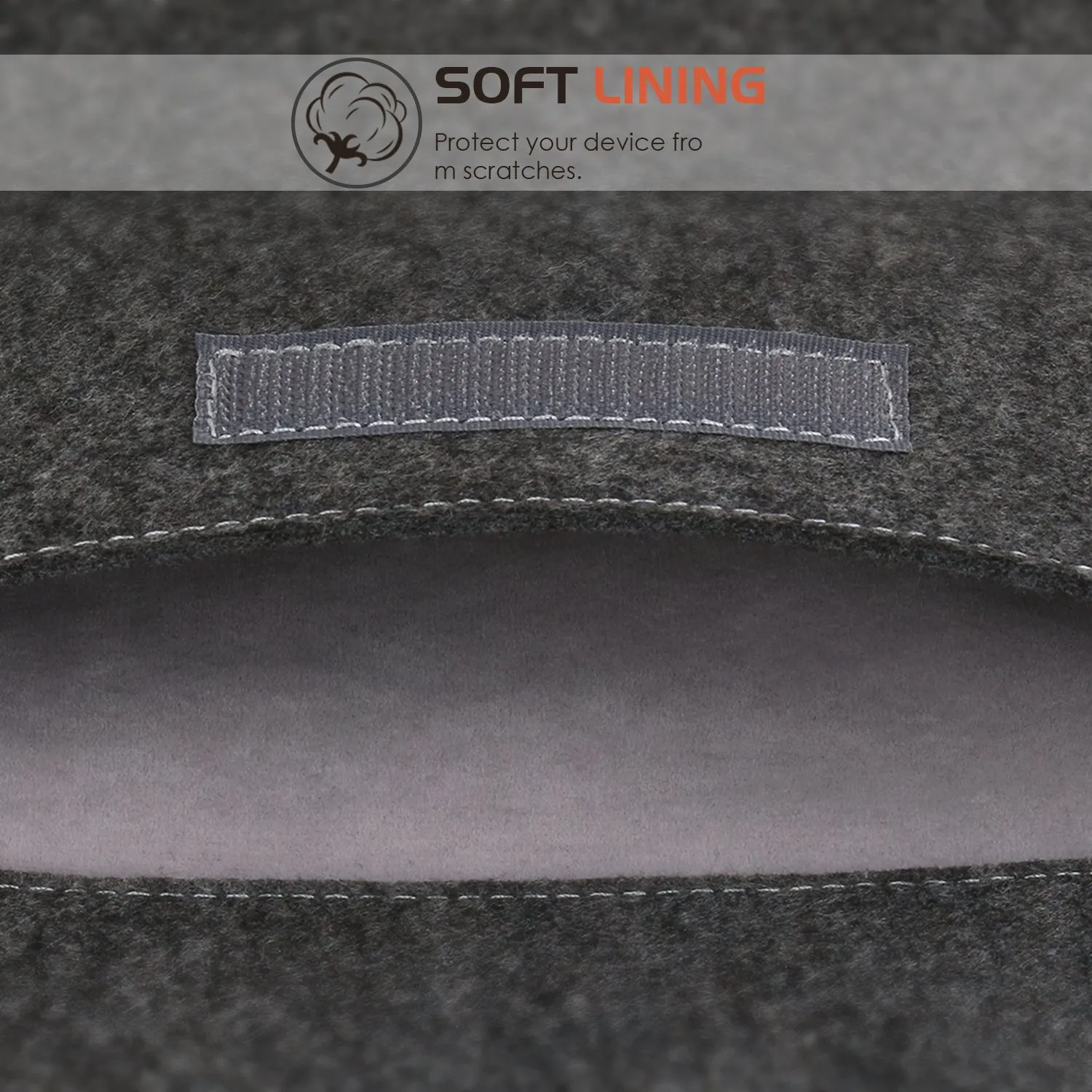 MoKo Custodia Feltro per MacBook Pro 14 2021 sleeve grigio scuro