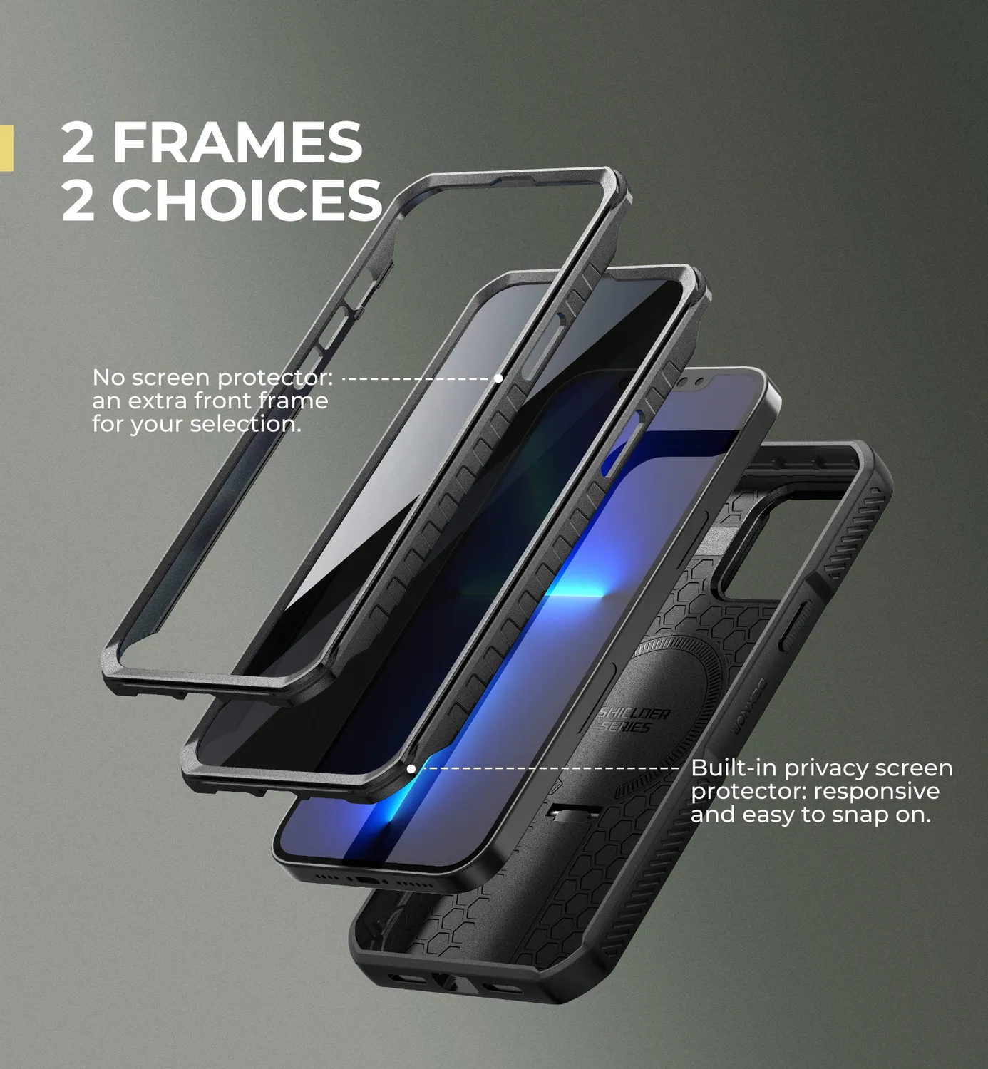 Dexnor iPhone 13 Pro Max cover 6,7" Privacy Black MagSafe