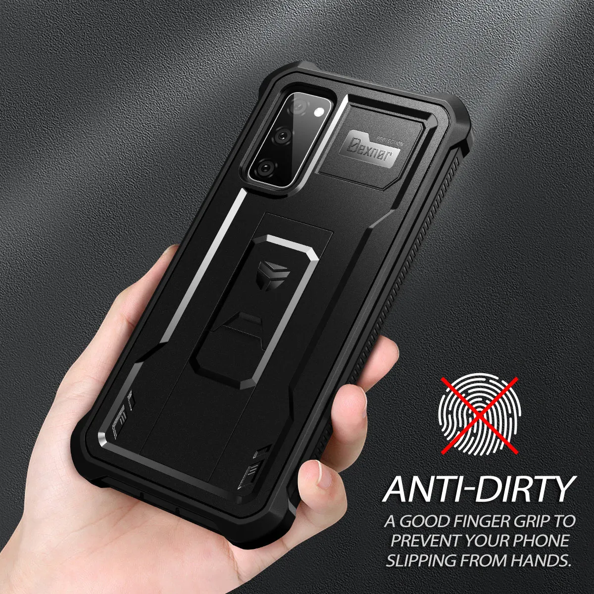 Dexnor cover Galaxy S20 FE bumper nero antishock