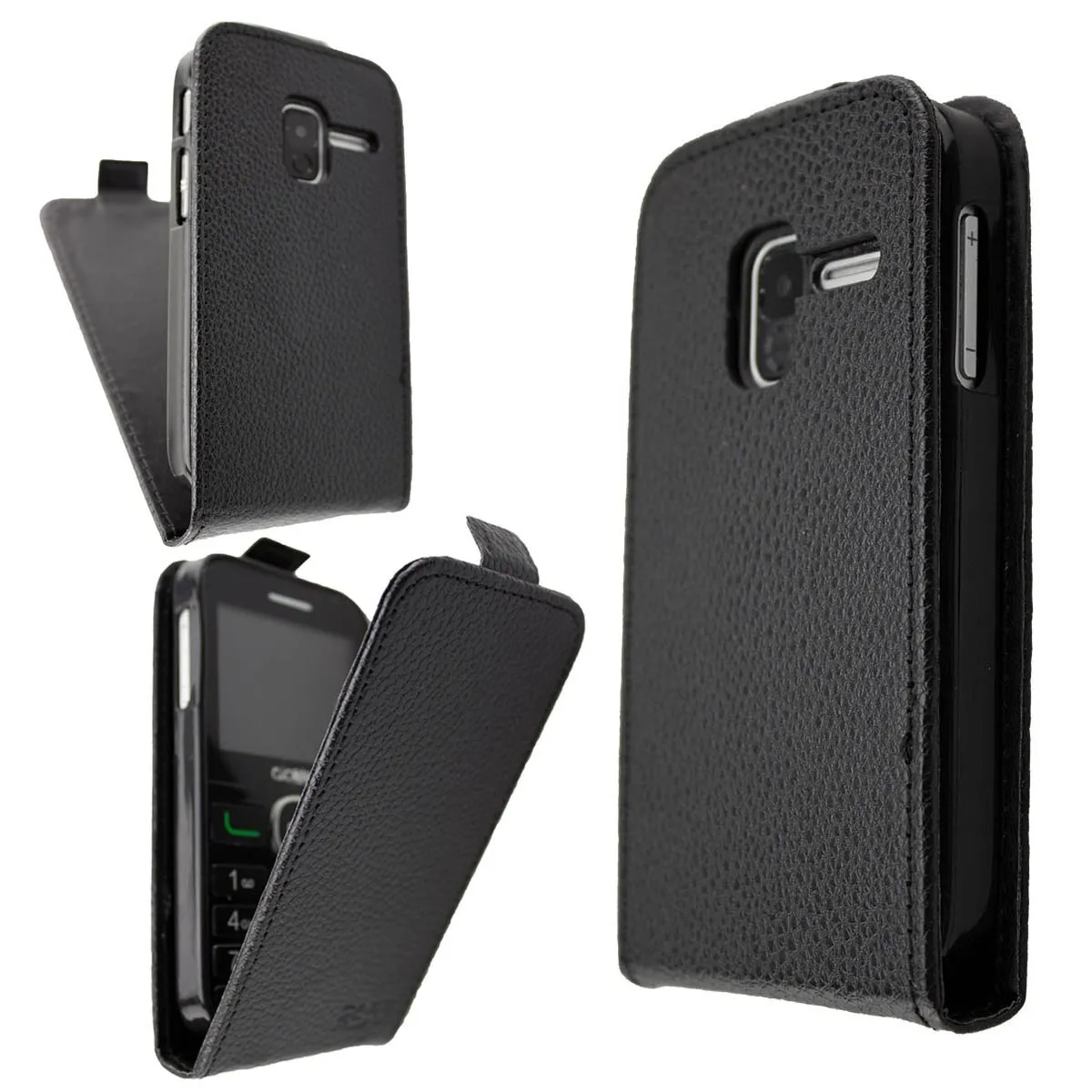 caseroxx 2008G flip cover nera con pellicola