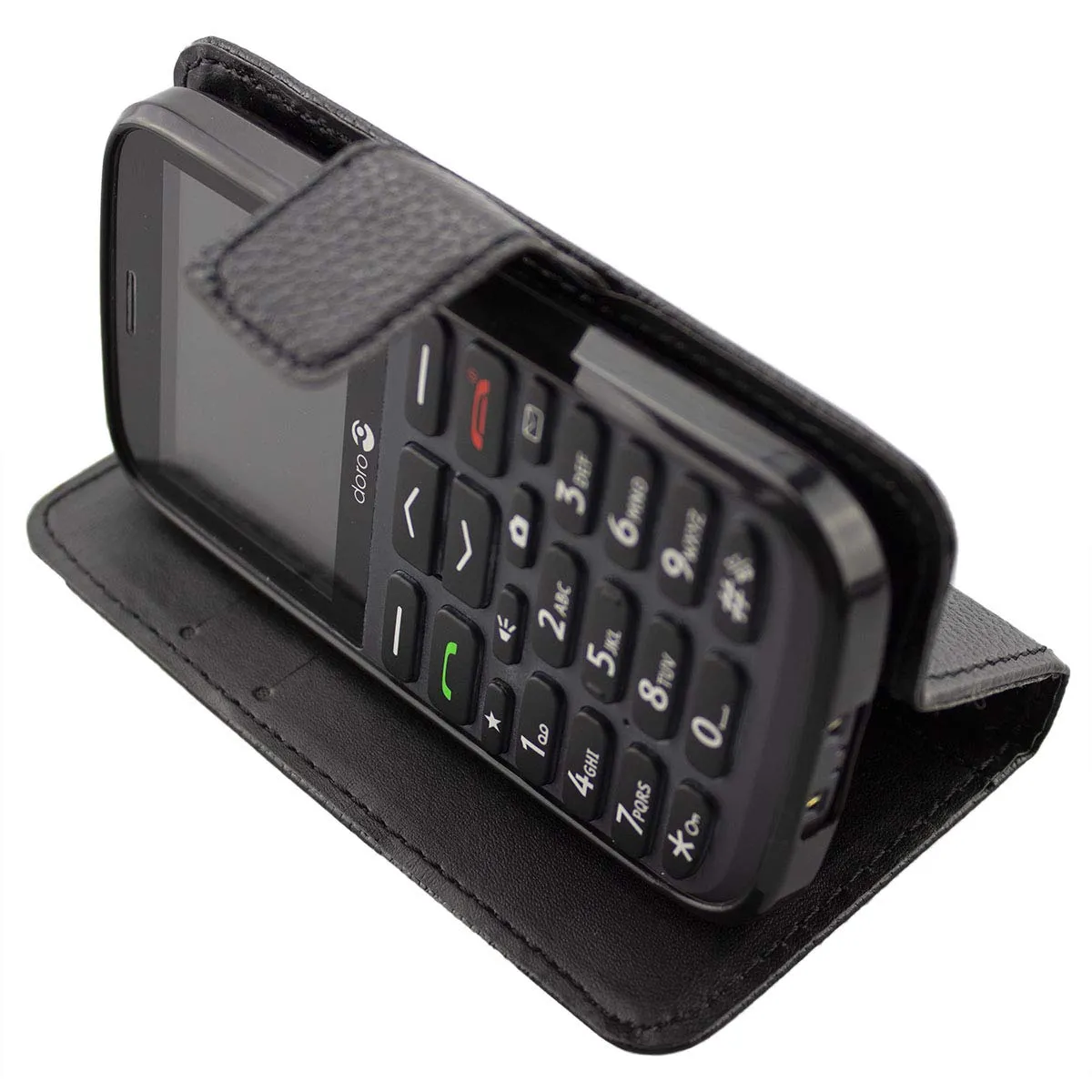 caseroxx Bookstyle Cover per Doro 1370 1372 nero portafoglio