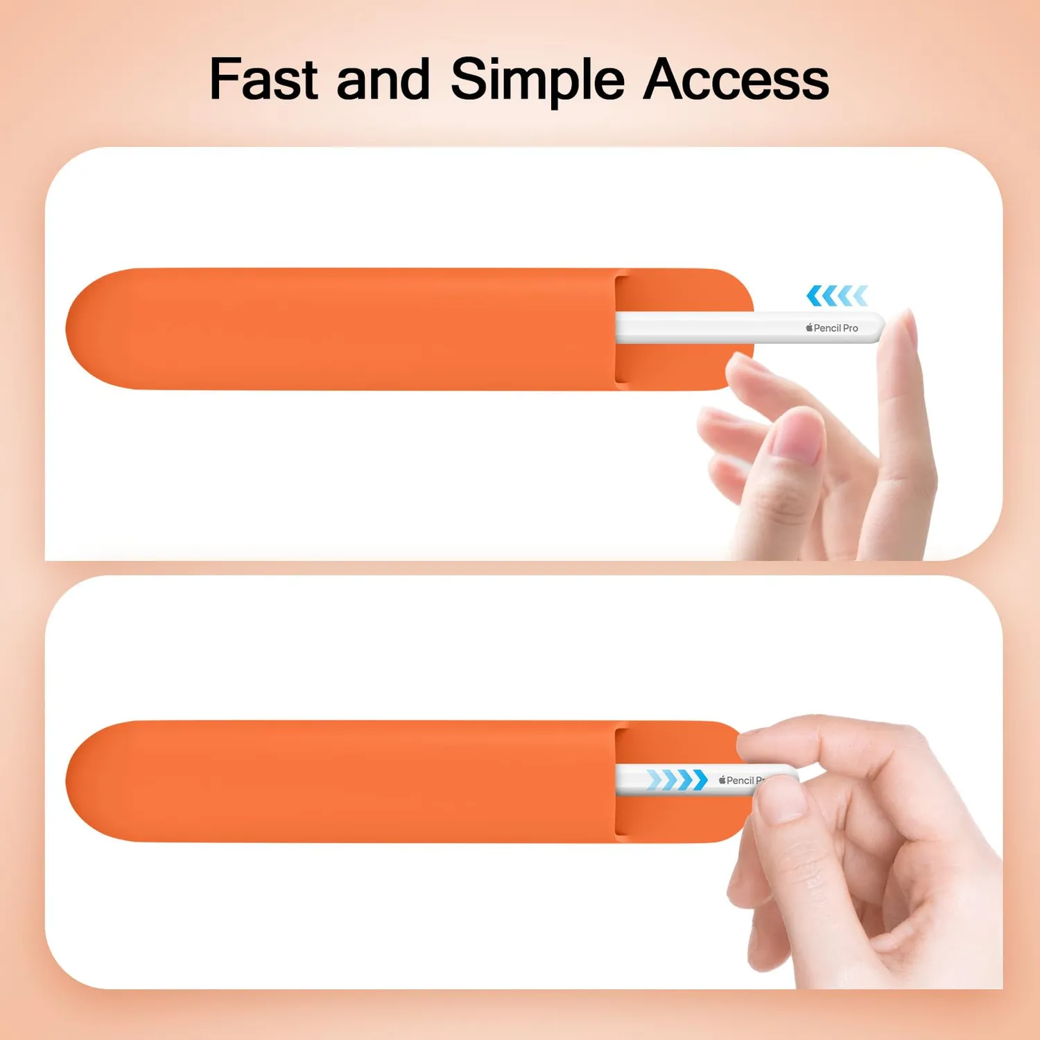MoKo porta Apple Pencil cover arancione adesiva