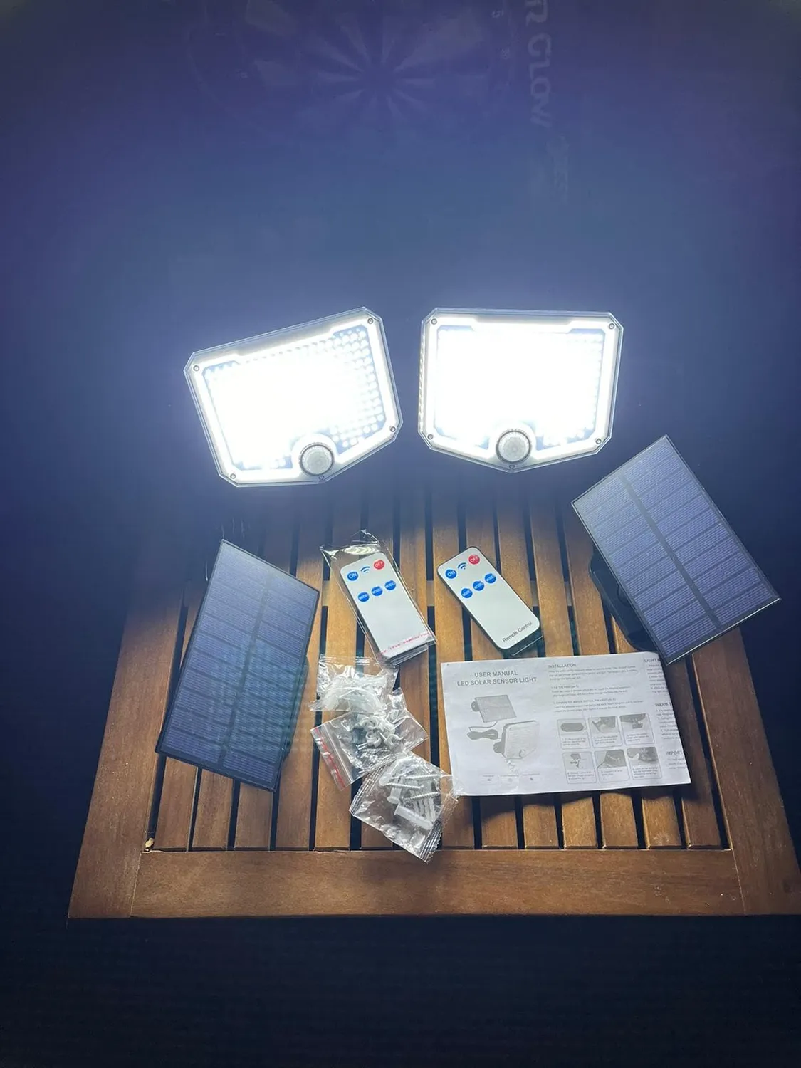 MoKo luce solare esterno 222 LED 2 pezzi sensore