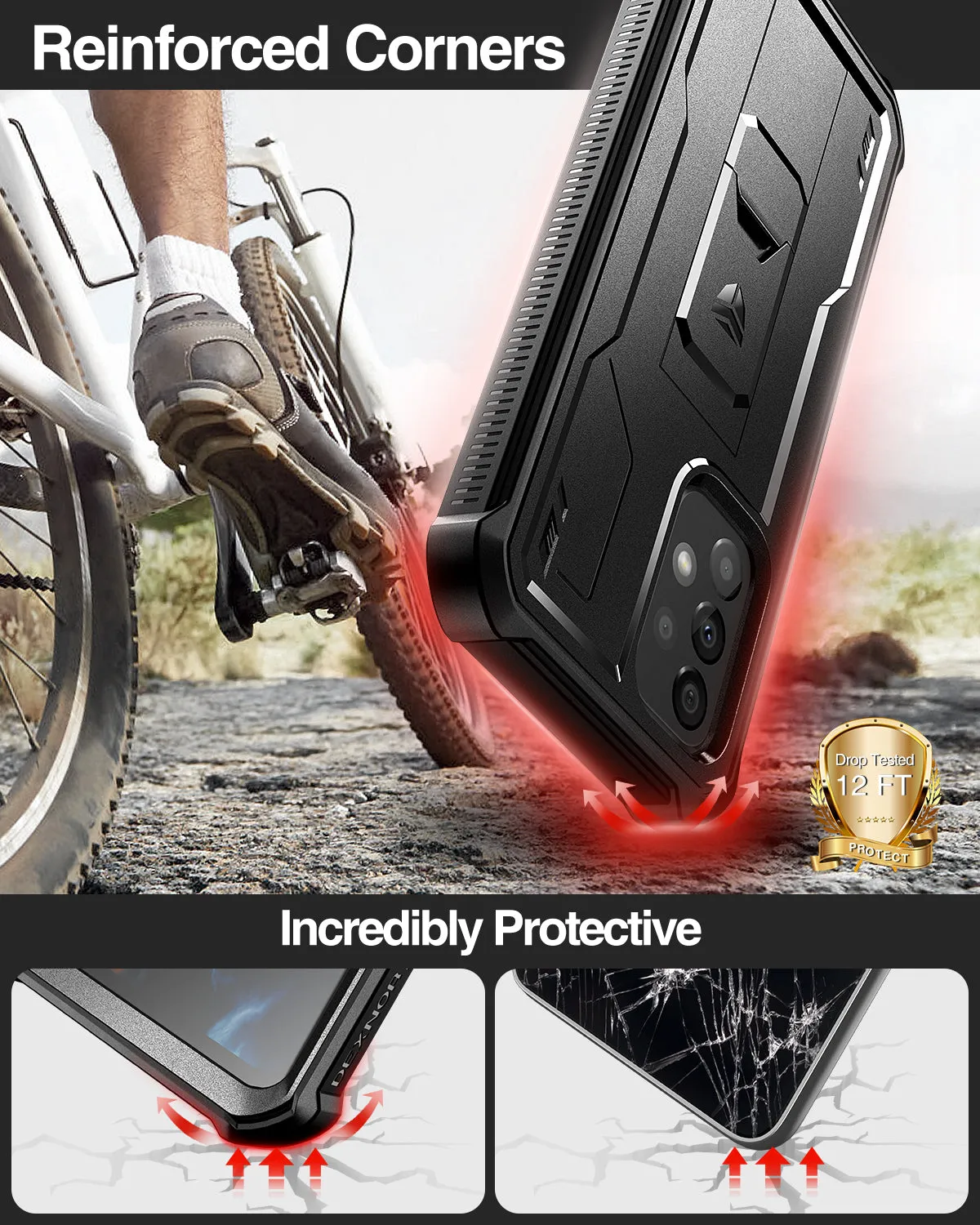 Dexnor Galaxy A33 5G cover nera con pellicola antiurto