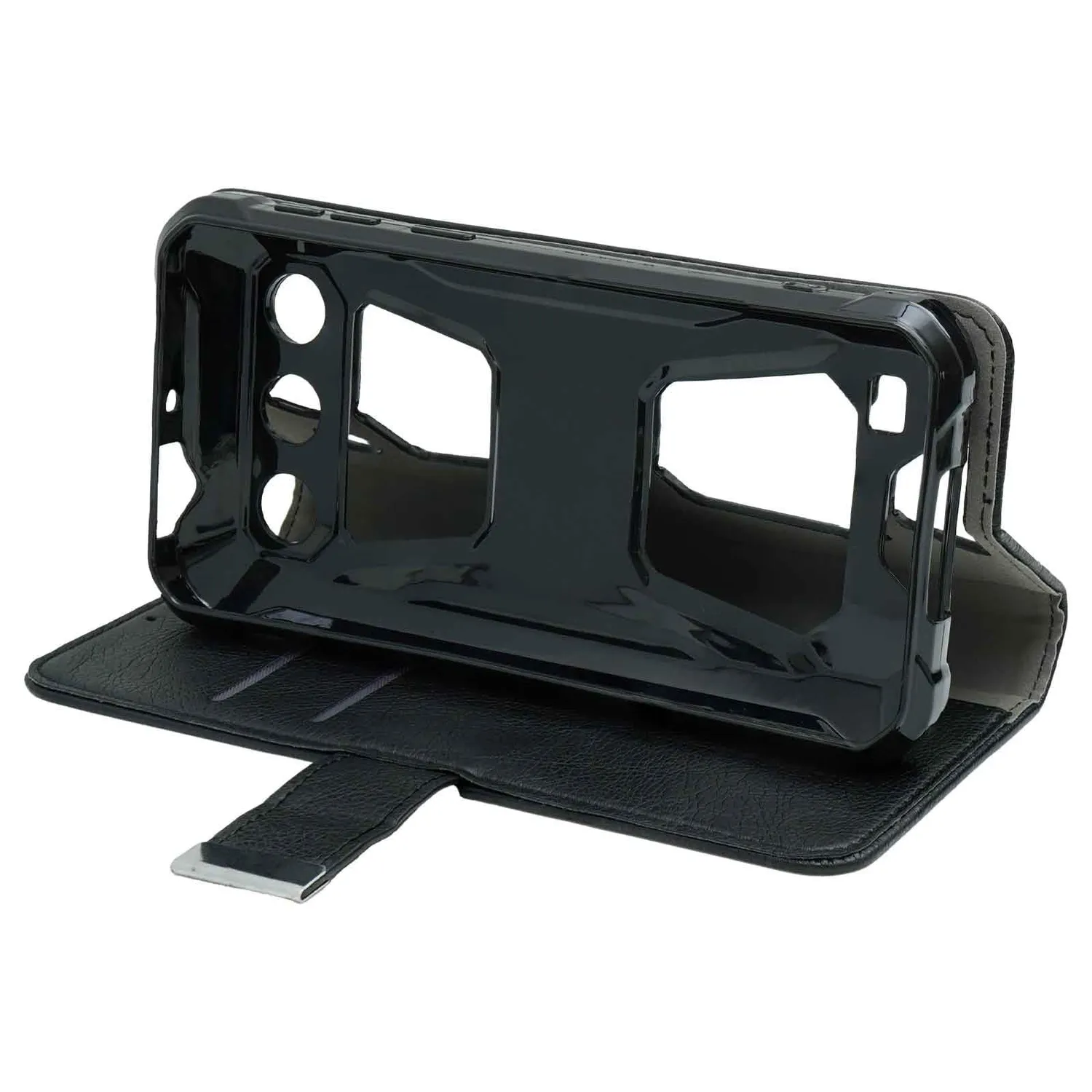 caseroxx Oukitel G5 cover a libro nera con stand