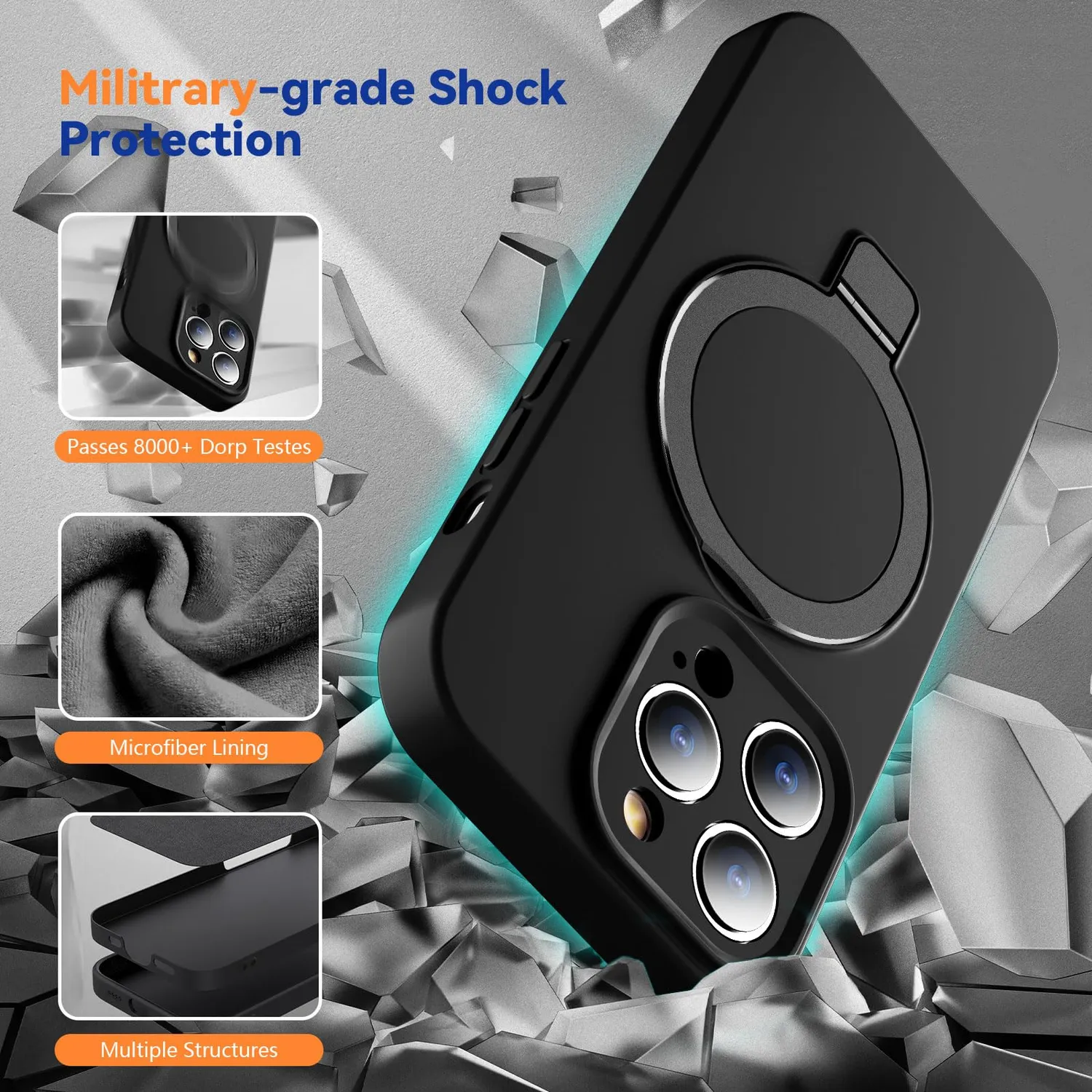 CloudValley cover iPhone 14 Pro Max magnetica MagSafe nero