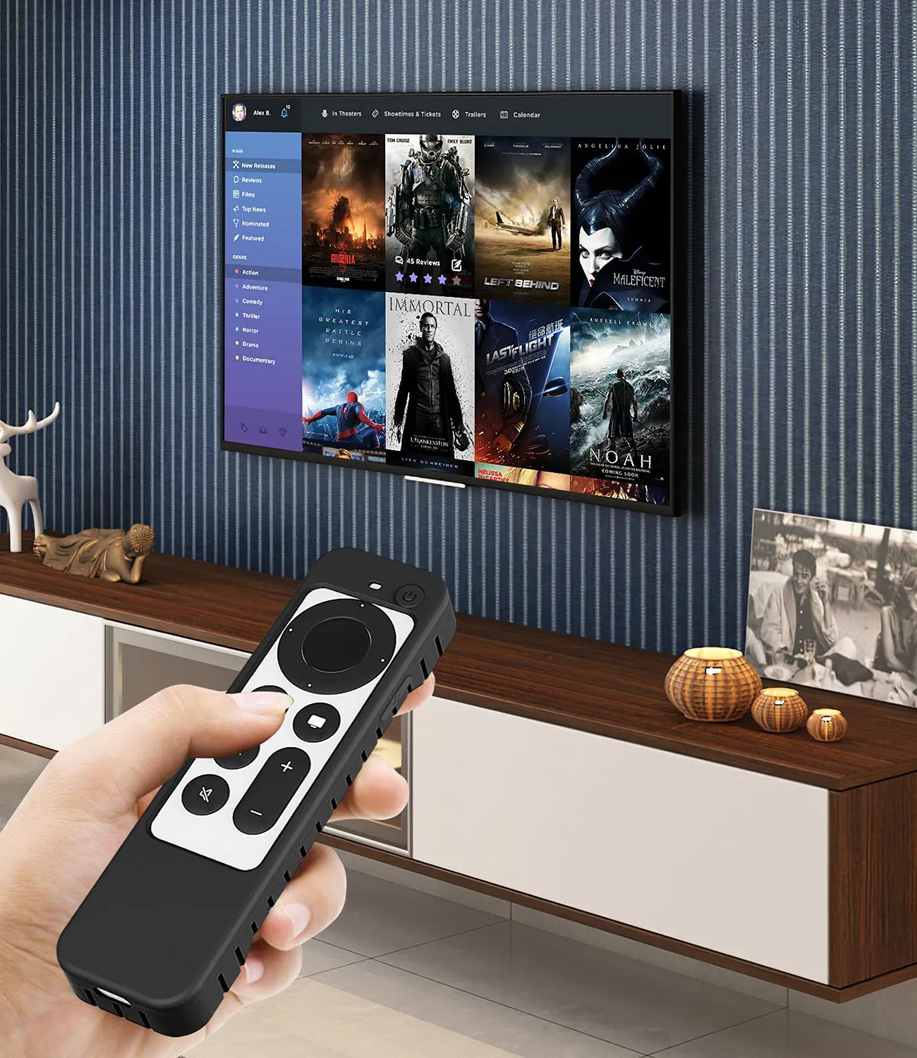 MoKo Custodia Silicone Telecomando Apple TV 4K 2021 Nera
