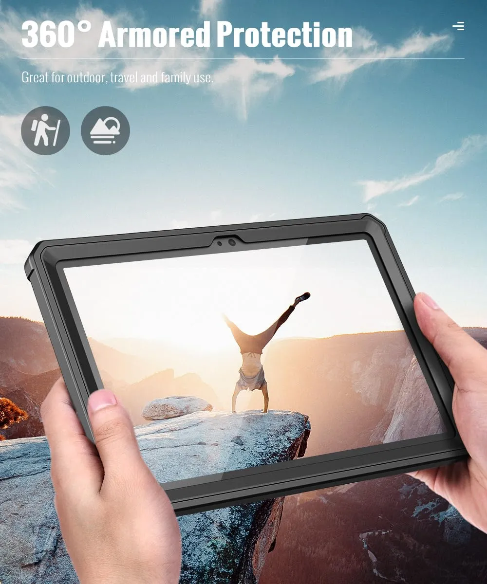 MoKo Fire HD 10 2023 custodia tablet robusta nera