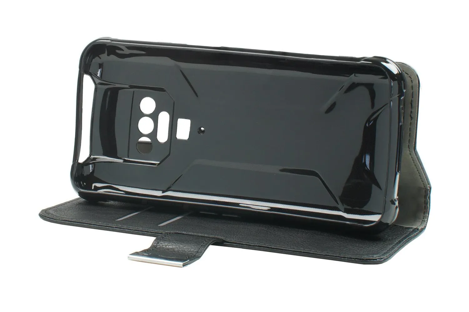 caseroxx Bookstyle Cubot KingKong Power custodia nera carte