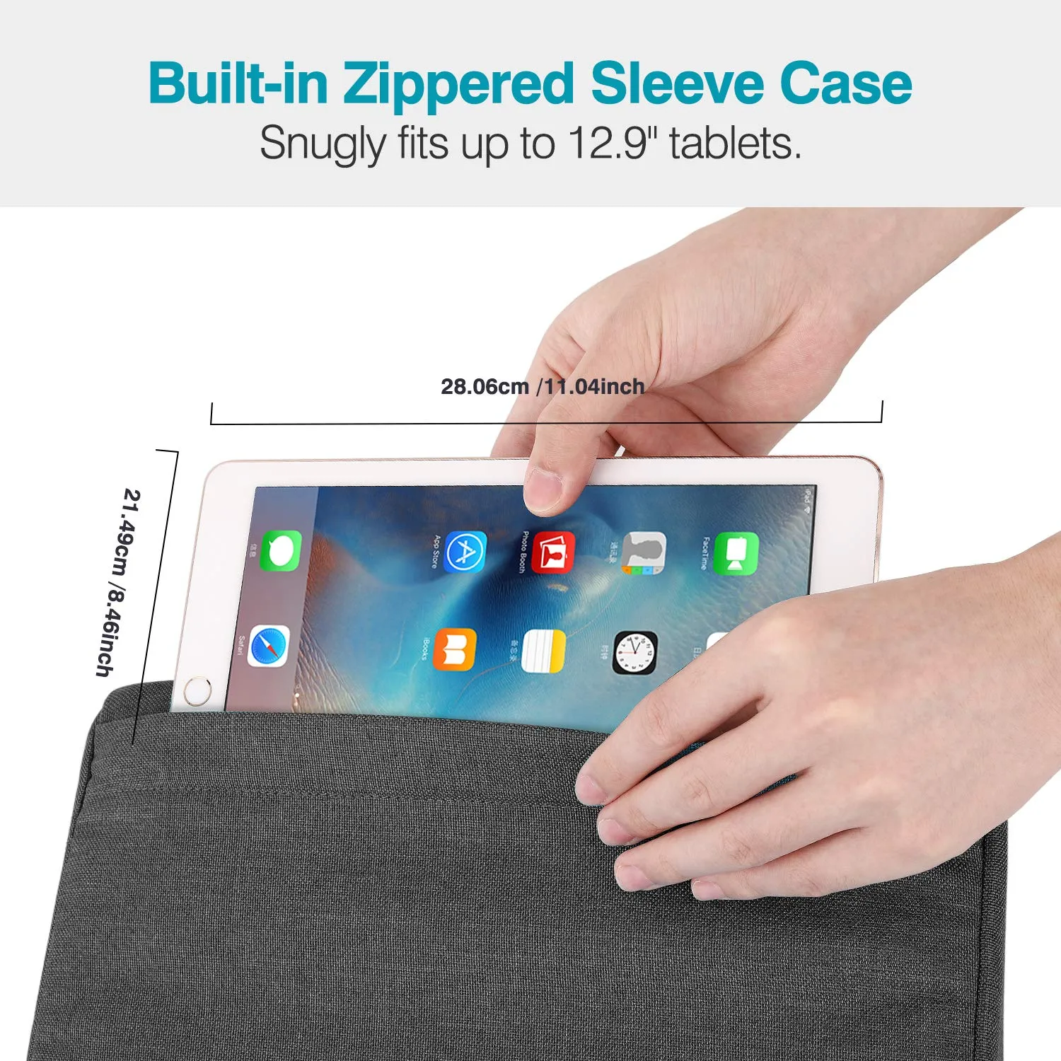 MoKo Supporto Tablet Cuscino Grigio Multi-Angolo Tasca
