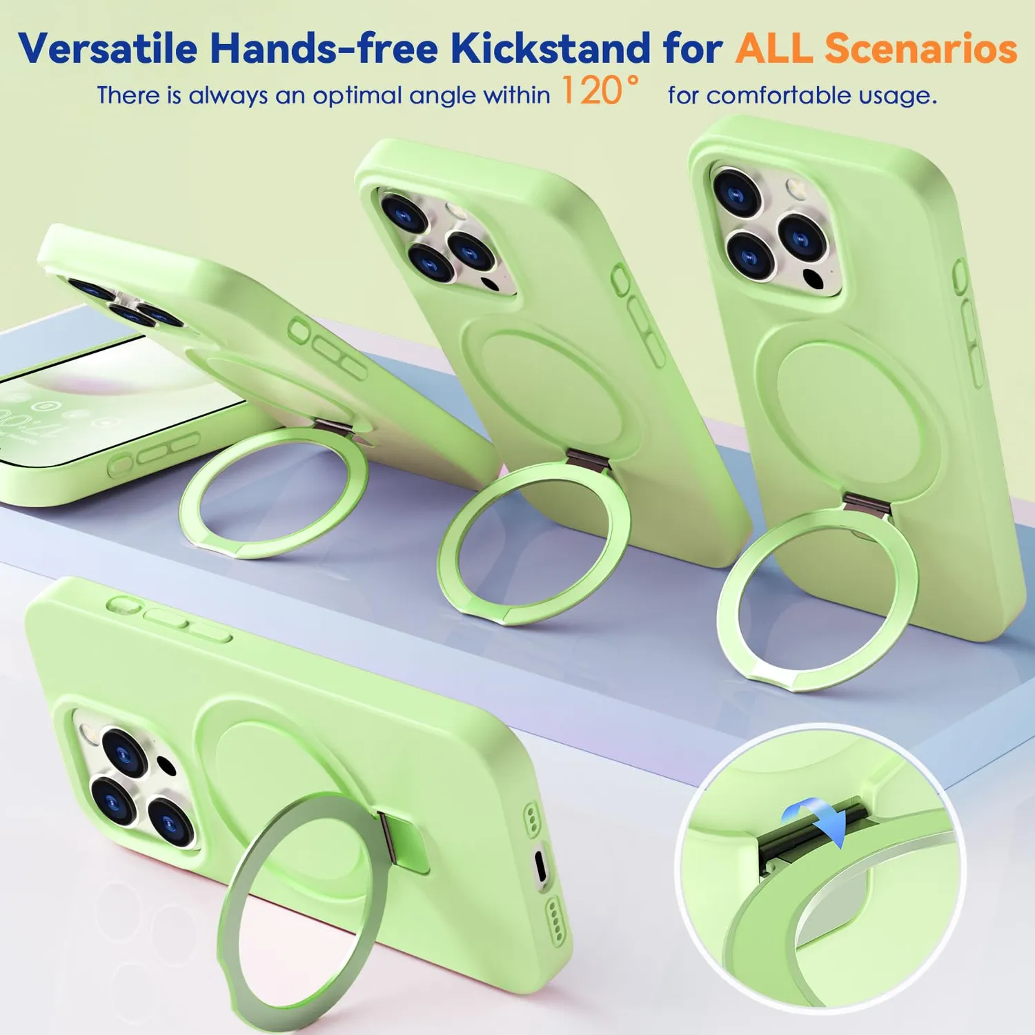 CloudValley iPhone 15 Pro cover MagSafe verde silicone