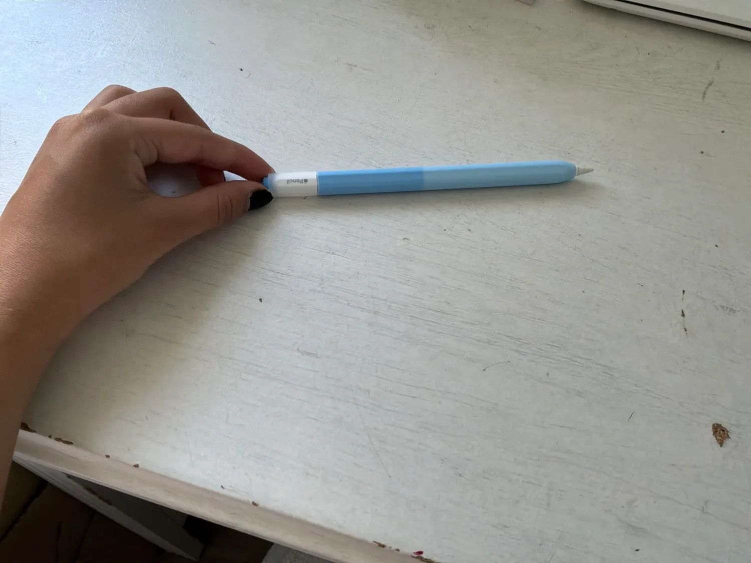 MoKo Apple Pencil USB-C cover silicone rosa latte