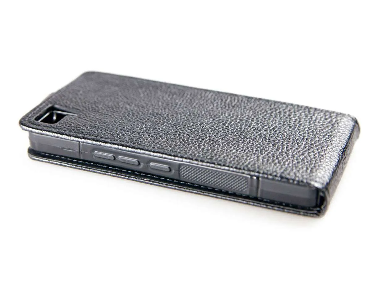 caseroxx Aquaris M5 flip cover nero a libro magnetica