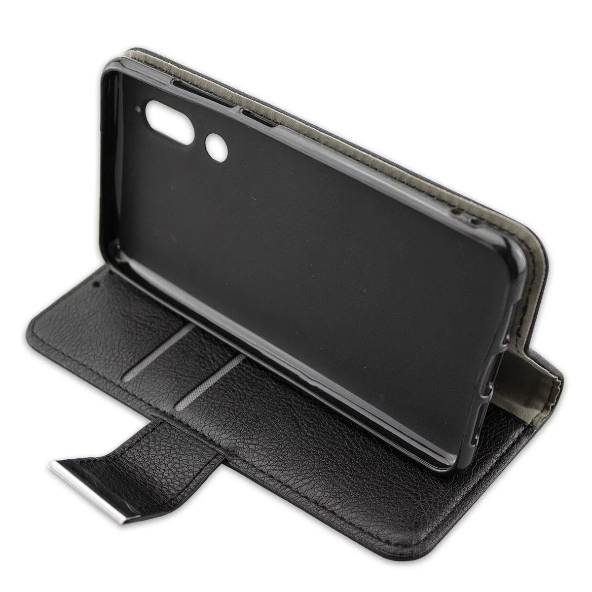 caseroxx Bookstyle Sharp Aquos C10 custodia portafoglio nera