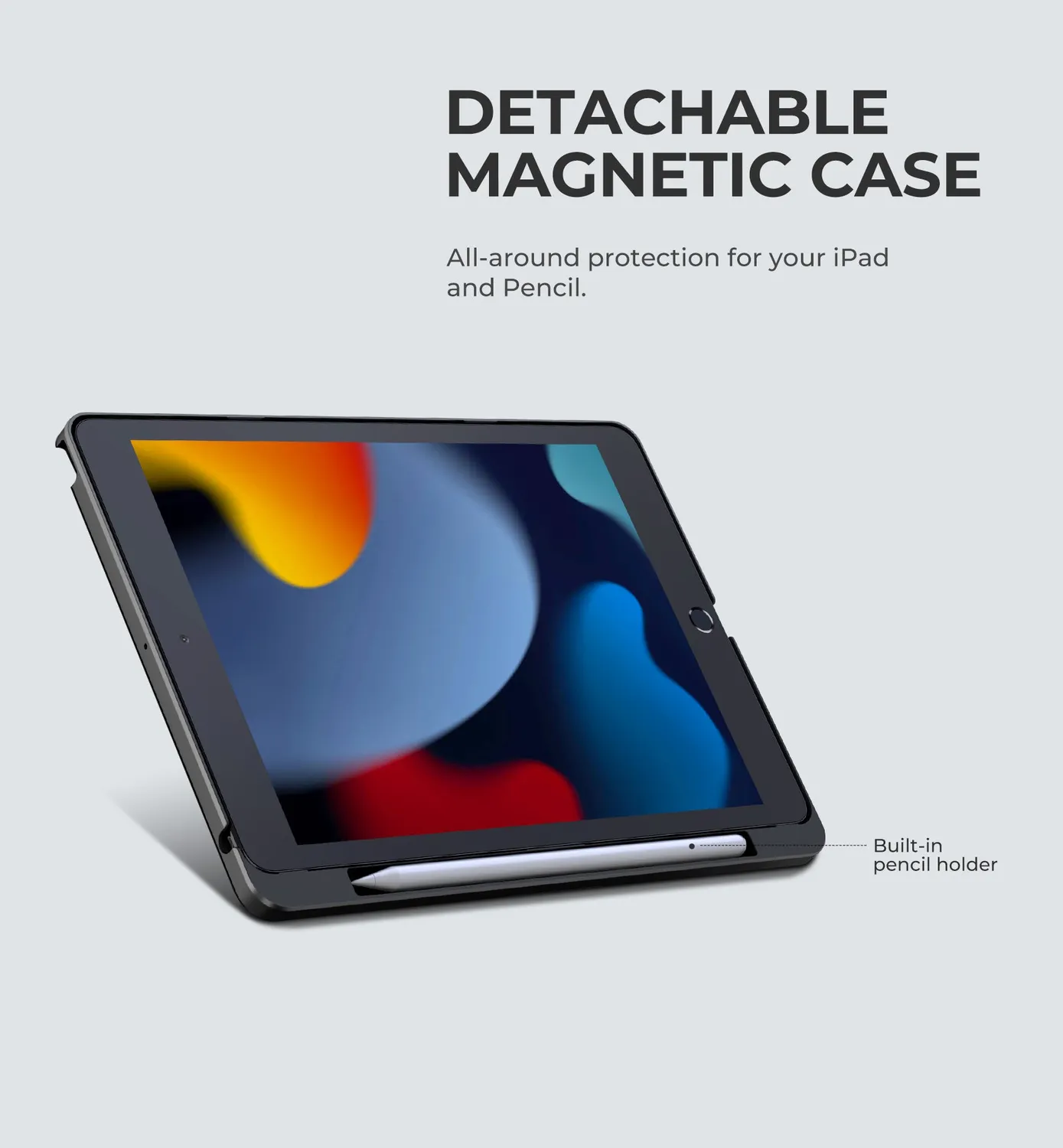 Dexnor iPad 8th Gen 10.2 custodia tastiera nero trackpad