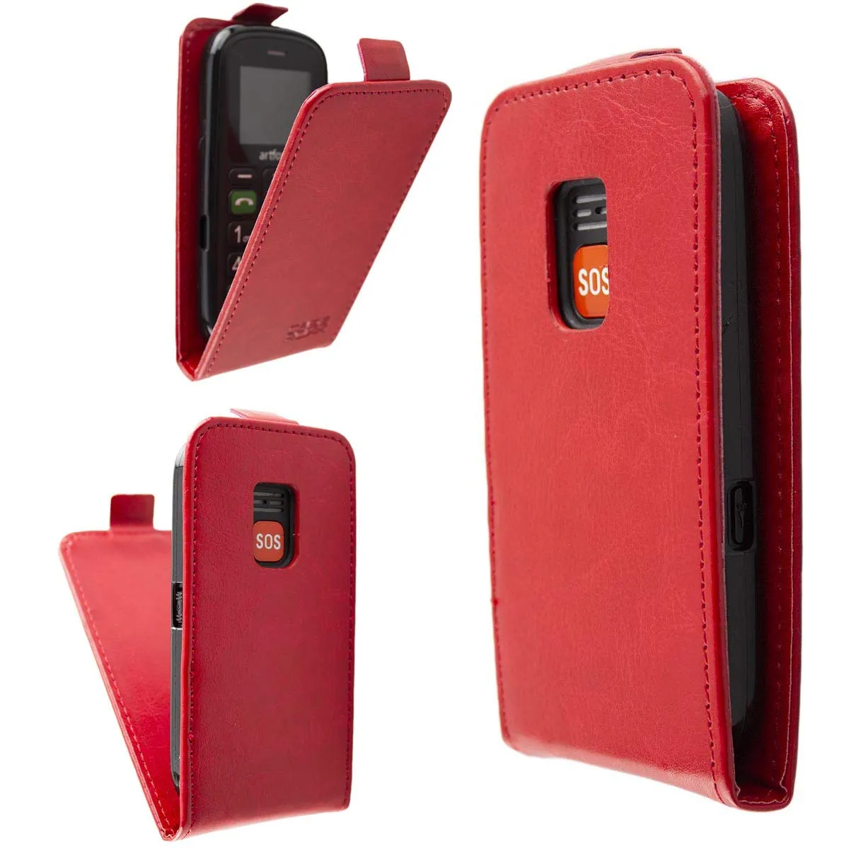 caseroxx flip cover Artfone CS181 nera magnetica