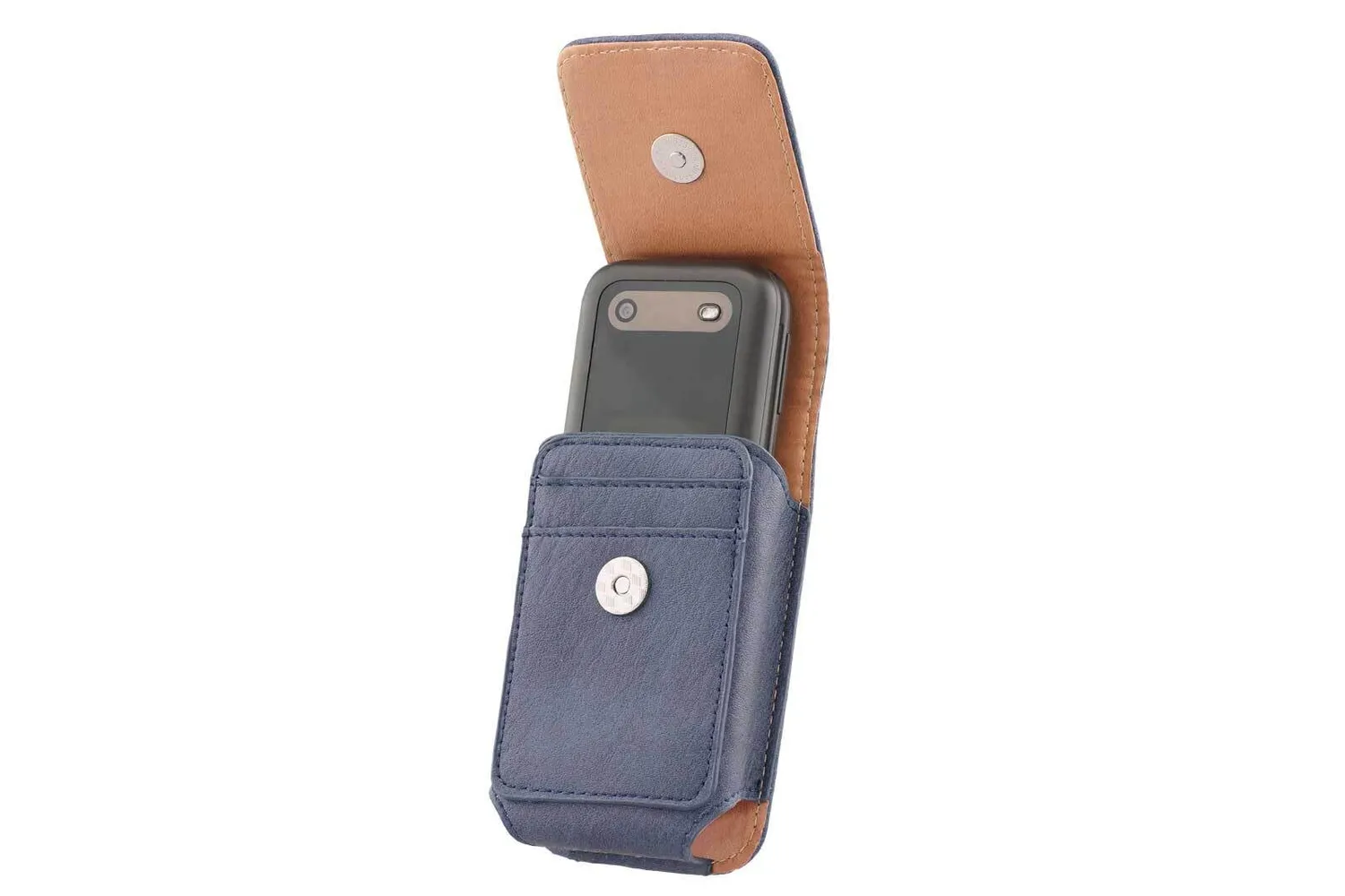 caseroxx Borsa Nokia 2660 Flip Borsello Azzurro Pelle Cintura