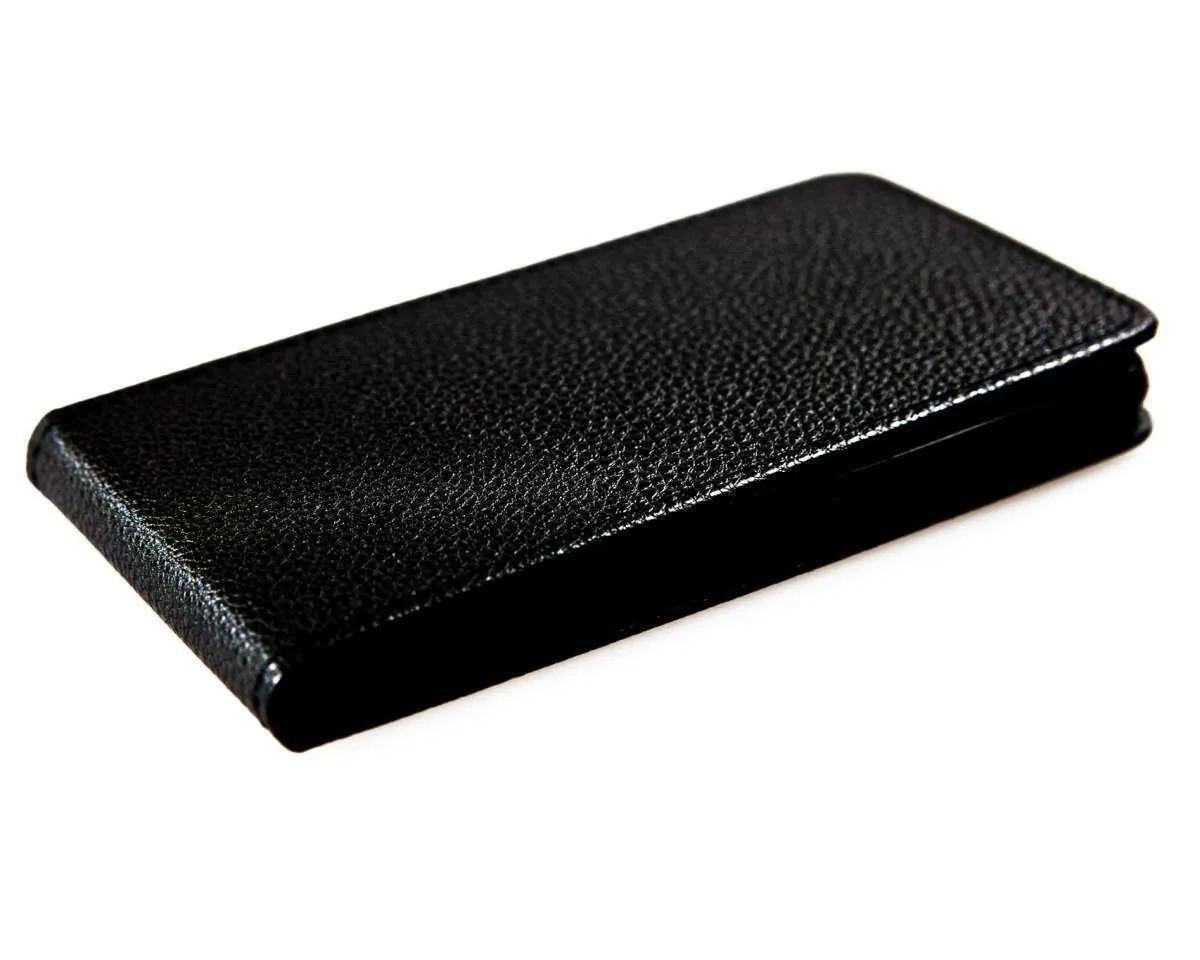caseroxx Flip cover Archos 50 Oxygen Plus nera finta pelle