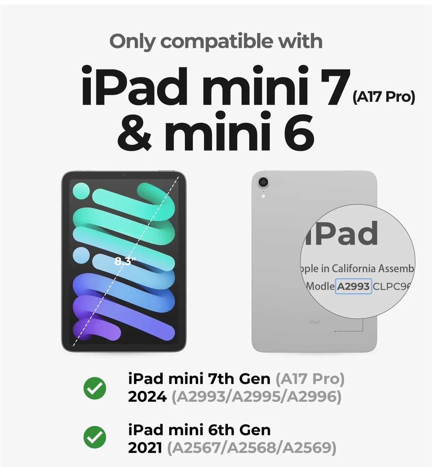 Dexnor iPad Mini 6 custodia tastiera nero magic style