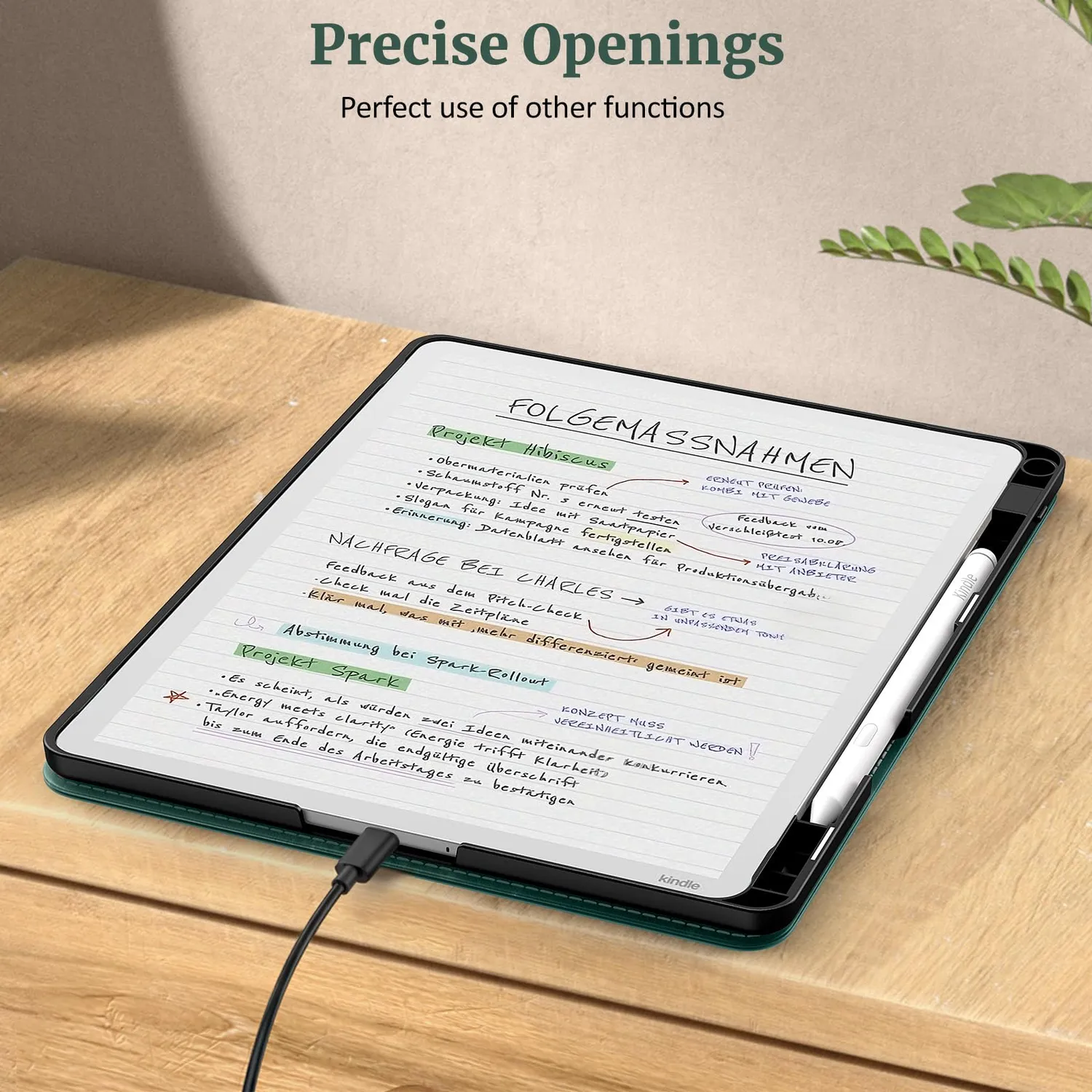 MoKo Kindle Scribe 11" 2025 custodia con supporto verde foresta pelle