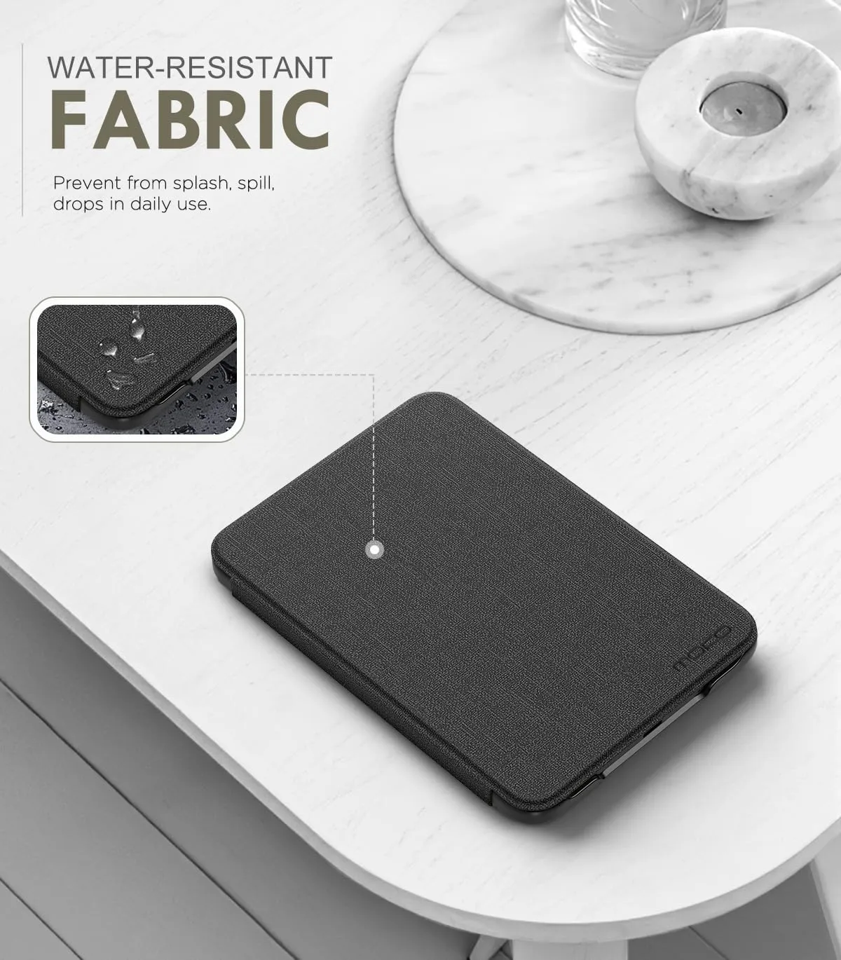 MoKo Kindle Basic 6 12ª Gen cover denim nero sottile