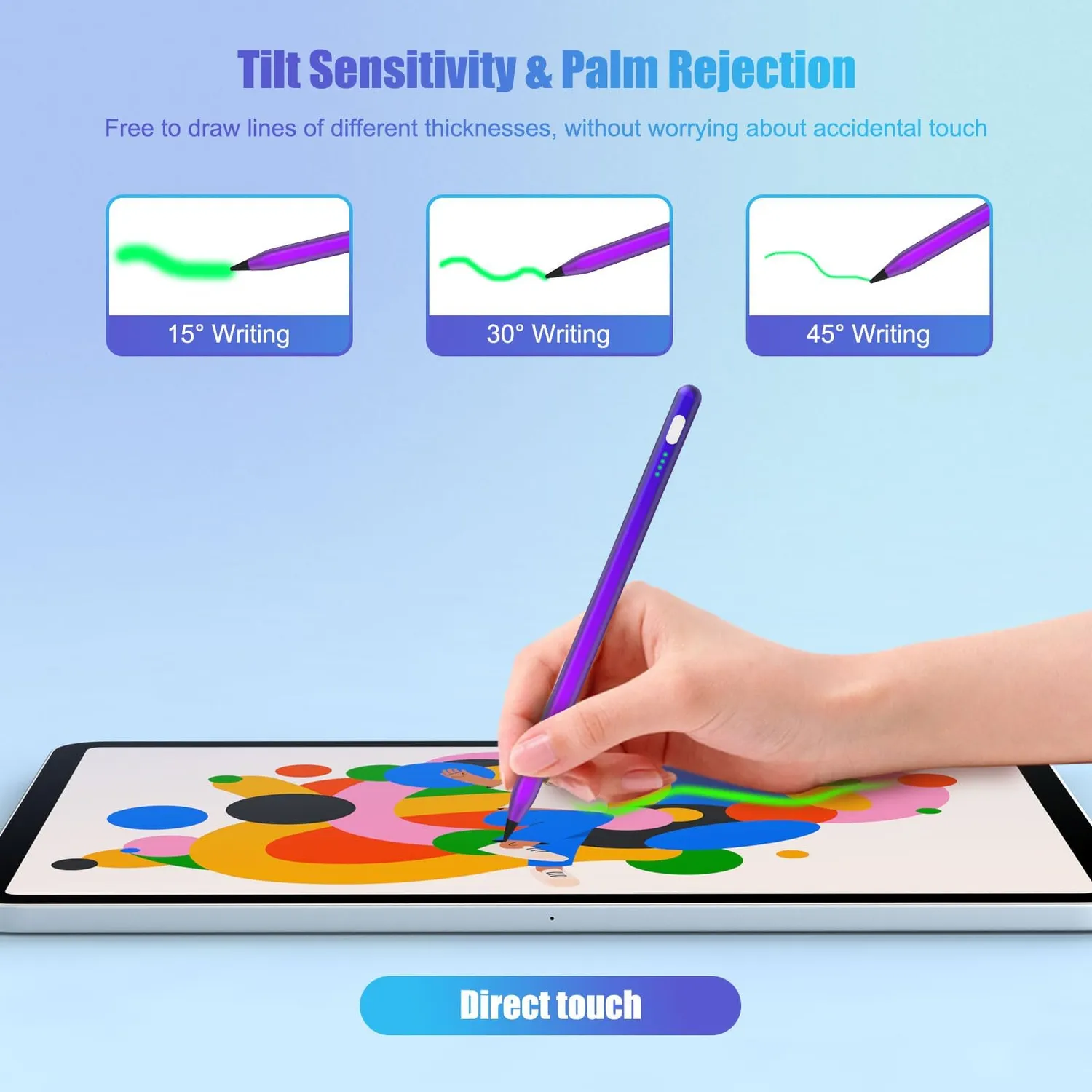 MoKo iPad stylus penna touch viola sfumato ricaricabile