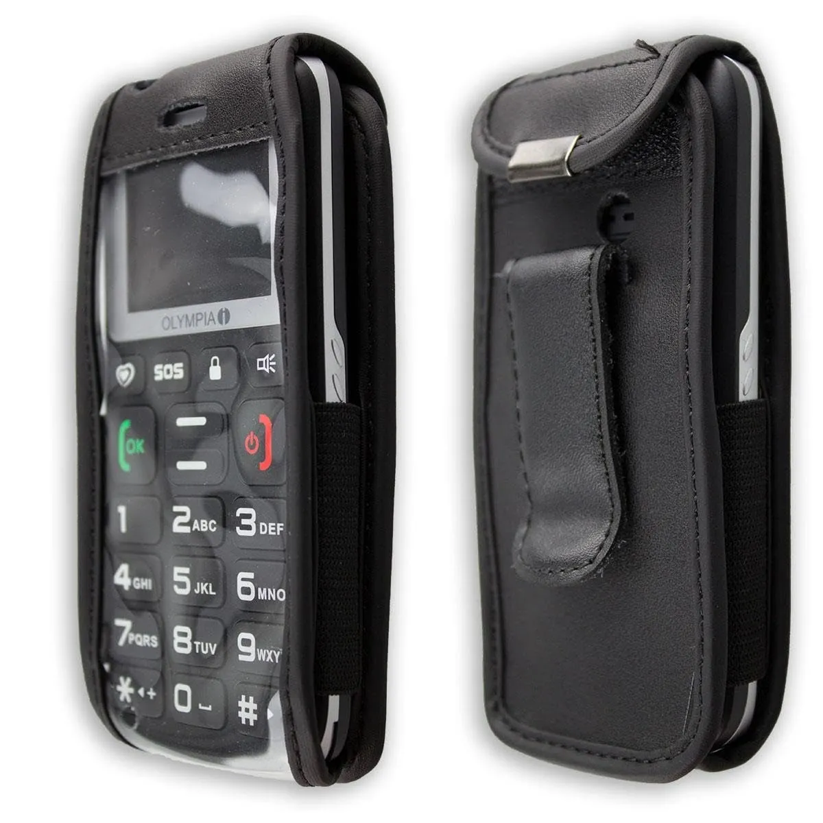 caseroxx Olympia 2204 Bravo custodia cintura pelle nera finestra