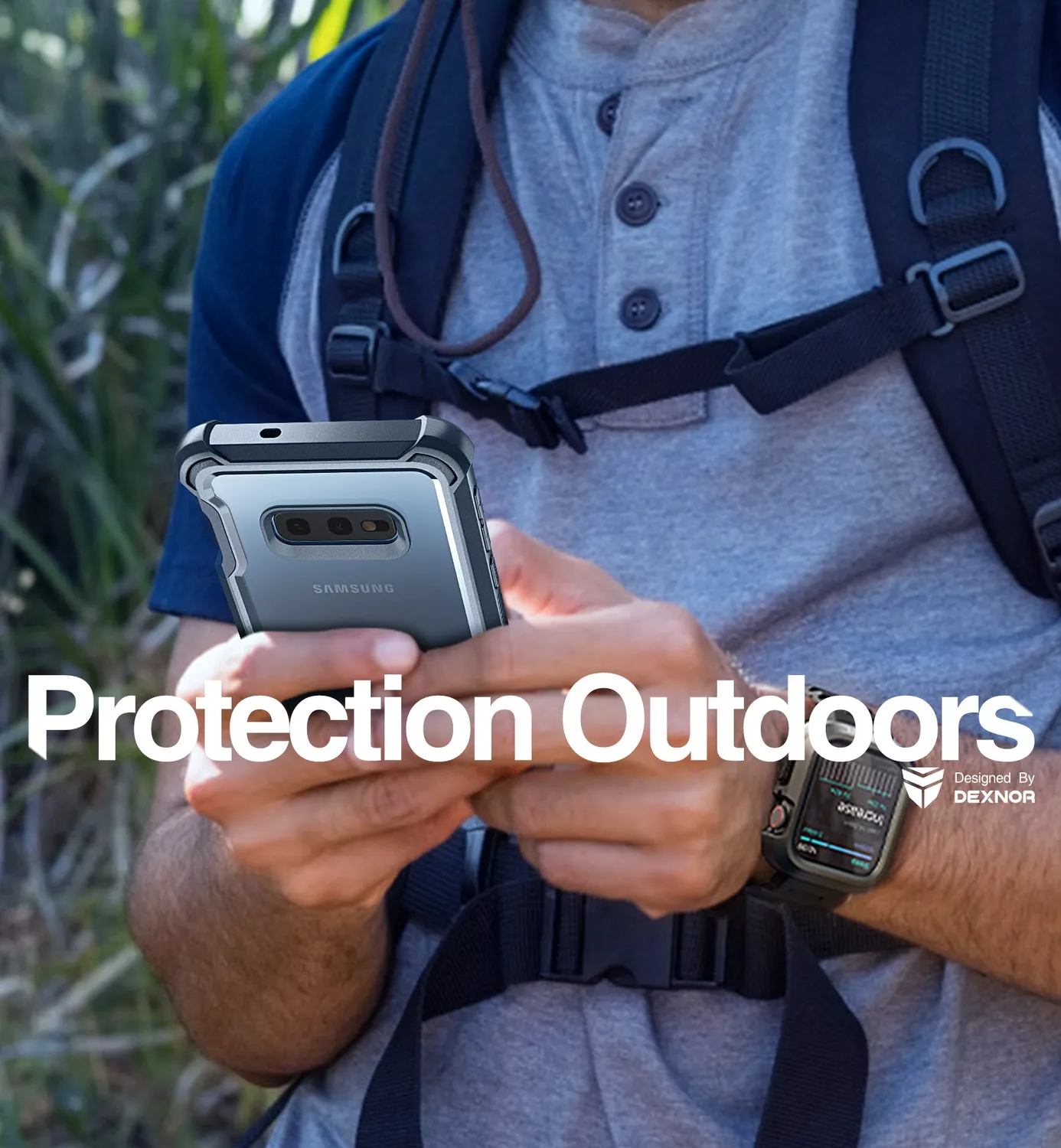 Dexnor Galaxy S10E cover blu con pellicola integrata