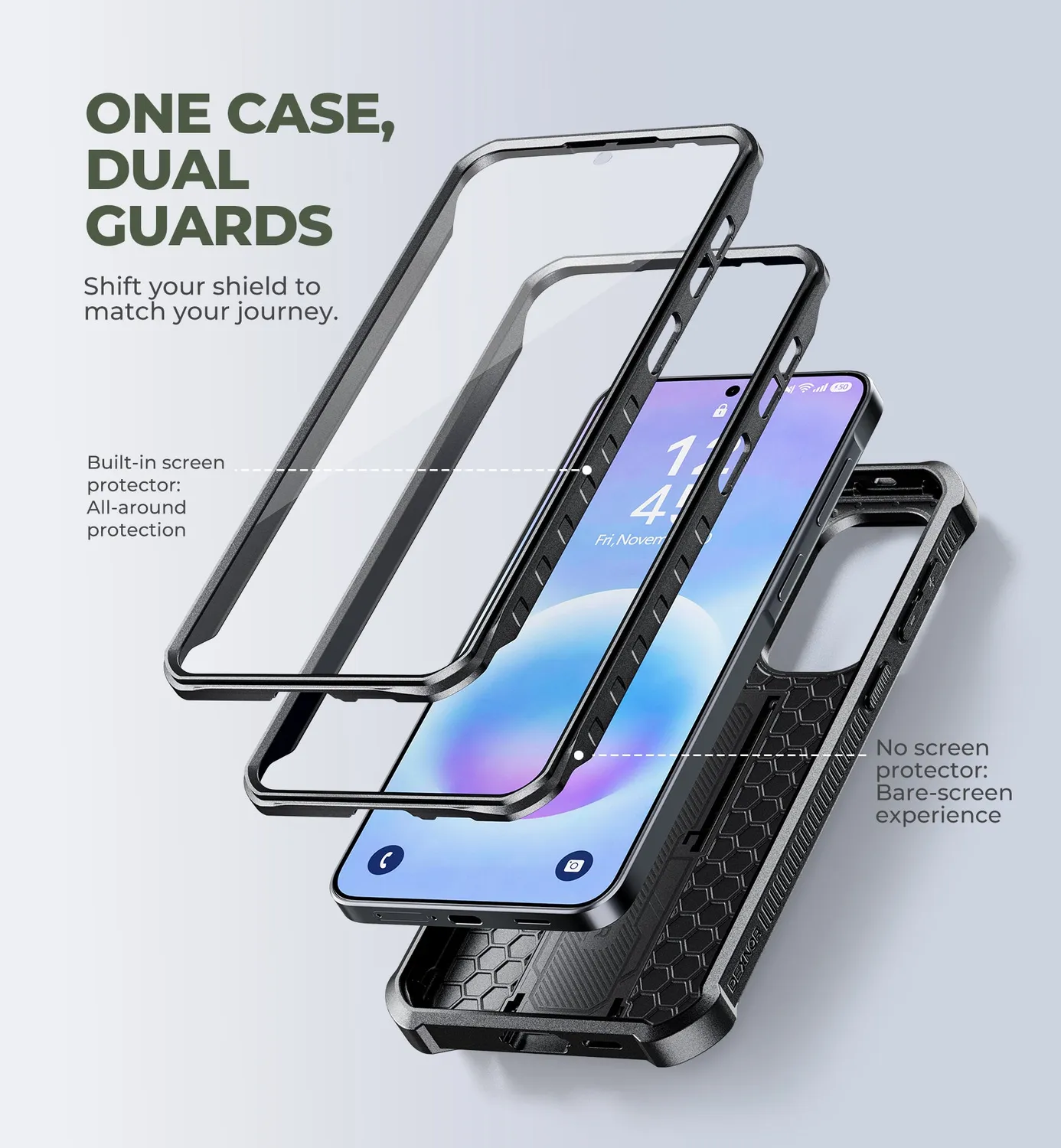 Dexnor Cover Galaxy A57 5G 6,7 Nera Antishock con Cavalletto
