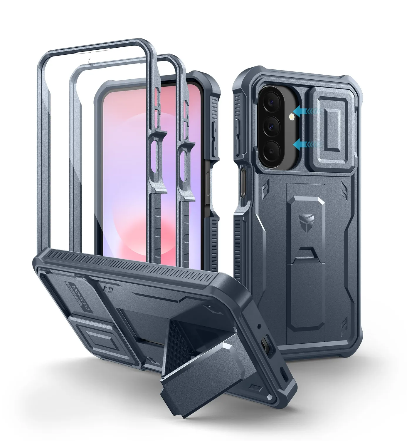 Dexnor Galaxy A27 5G cover nera antishock 6,7" con stand
