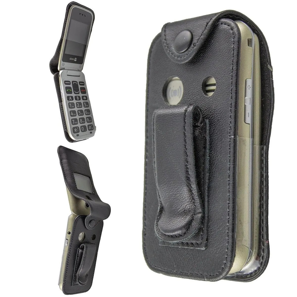 caseroxx Doro 2424 borsello pelle nero con finestra