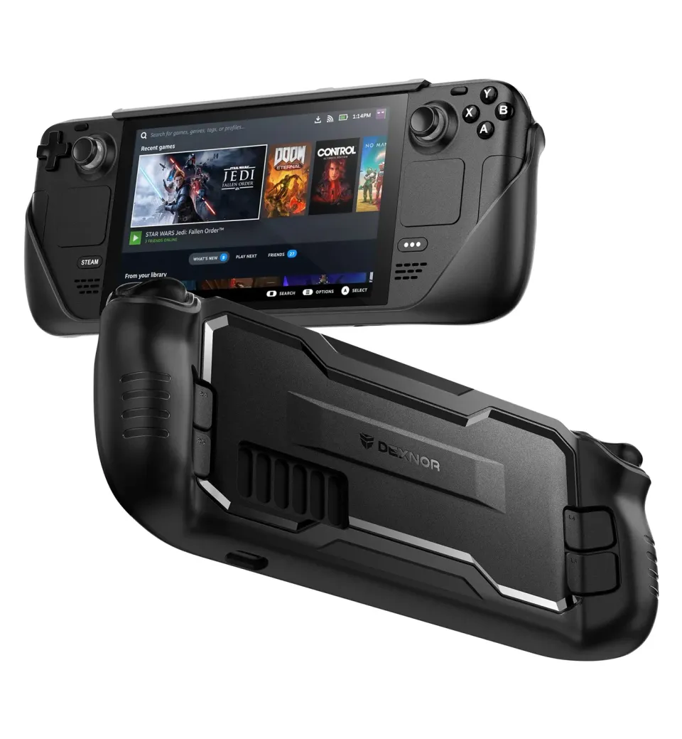 Dexnor Steam Deck cover nera TPU antiscivolo antiurto
