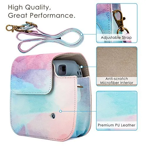 MoKo custodia fotocamera Fujifilm Instax Mini 8/9 PU tracolla